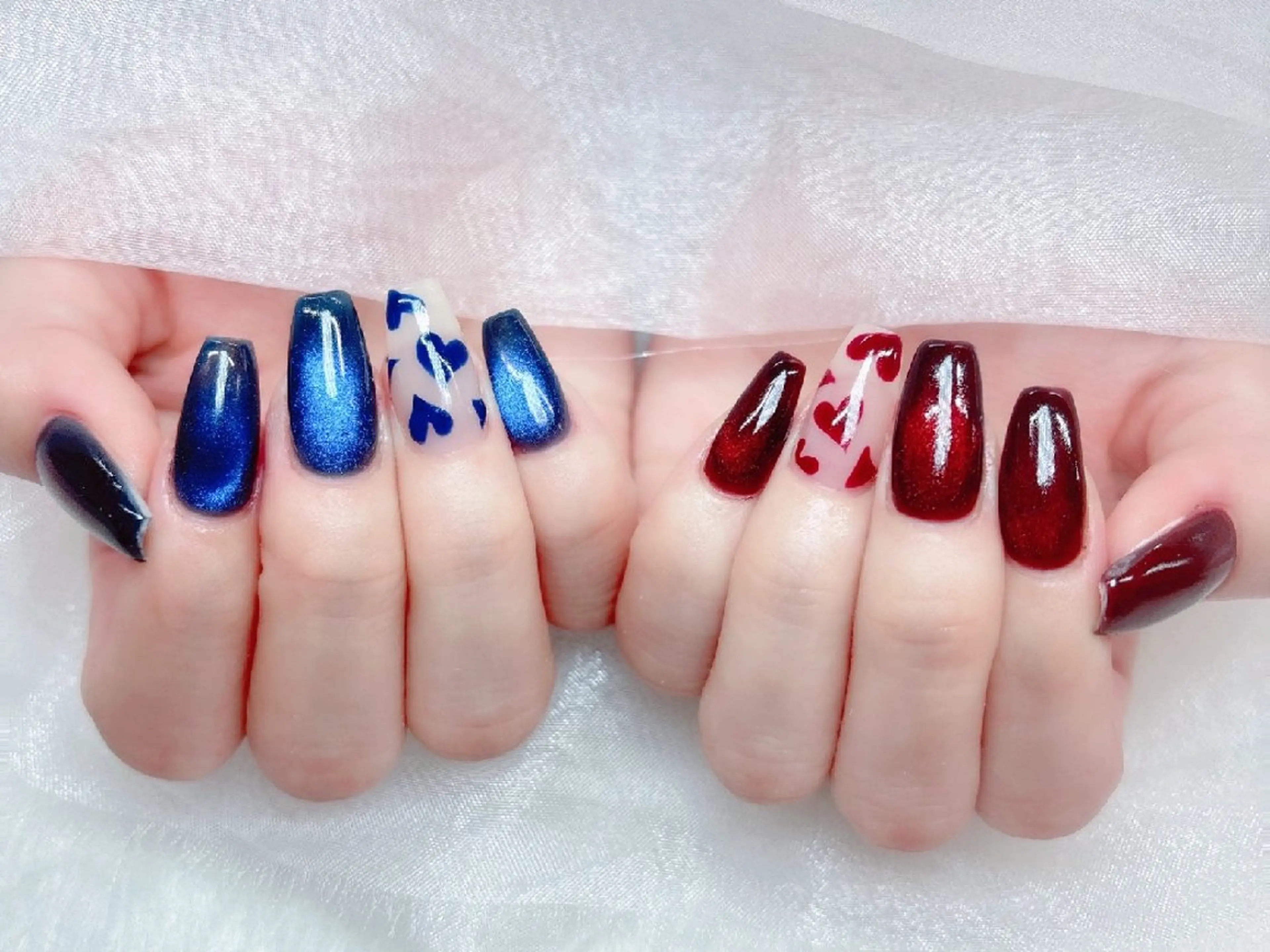 ネイル チークネイル 長さ出し フラッシュネイル フレンチネイル ジェルネイル Chouette Nailのネイルデザイン