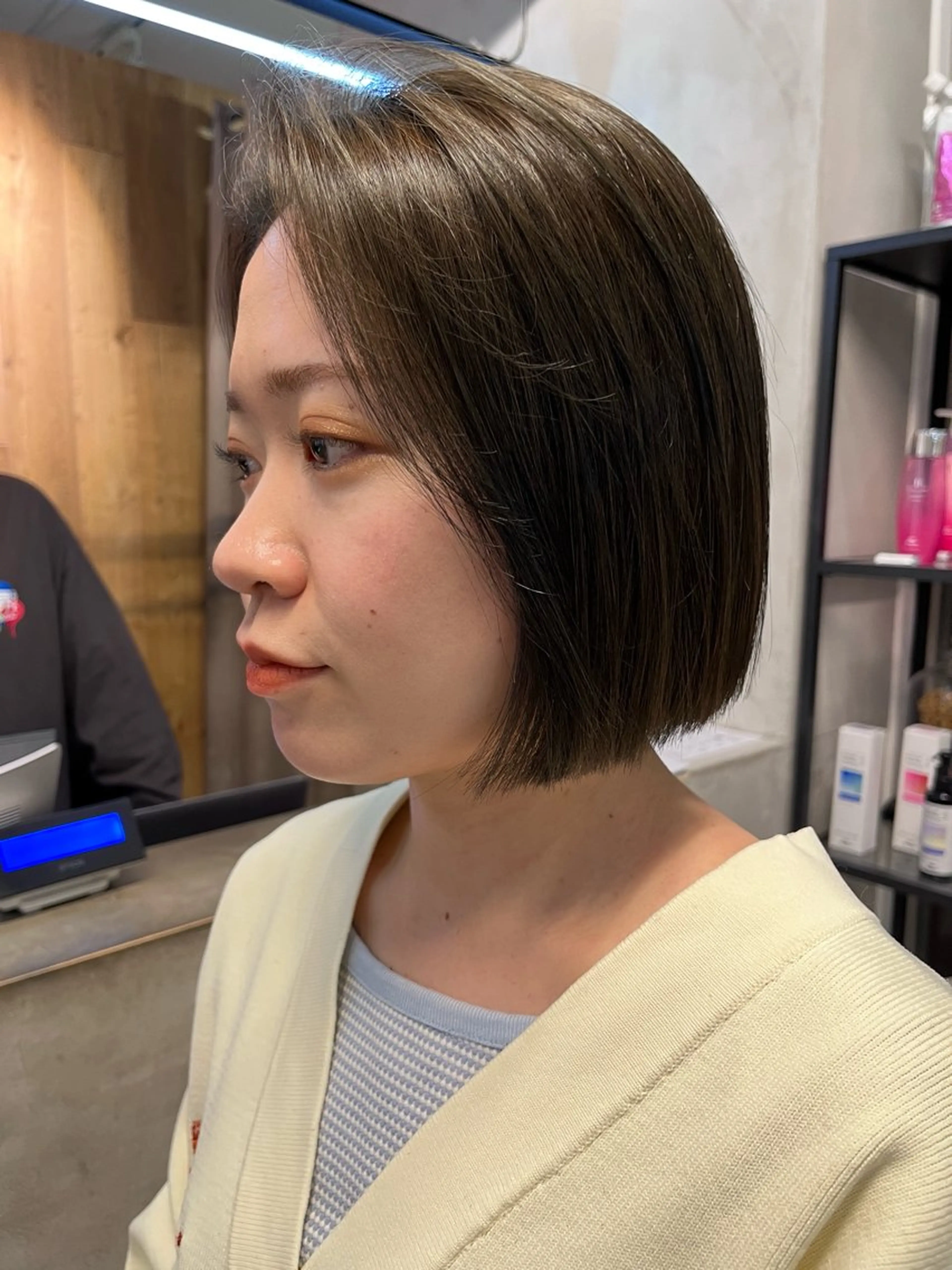 ミディアム カラー 透明感カラー ボブ 赤み消しカラー/ ナチュラル/トモキのヘアスタイル