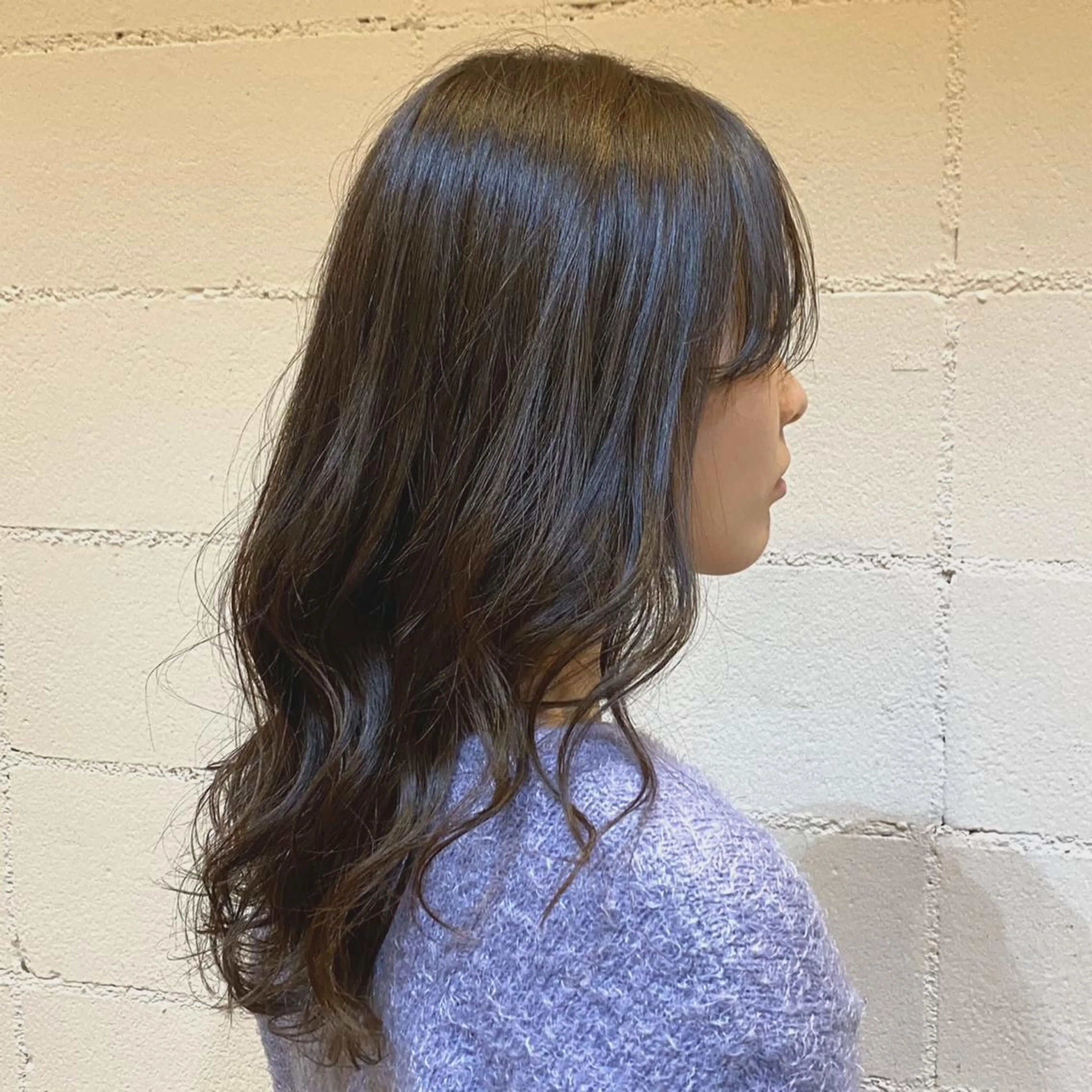 セミロング カラー 田中 恭子のヘアスタイル