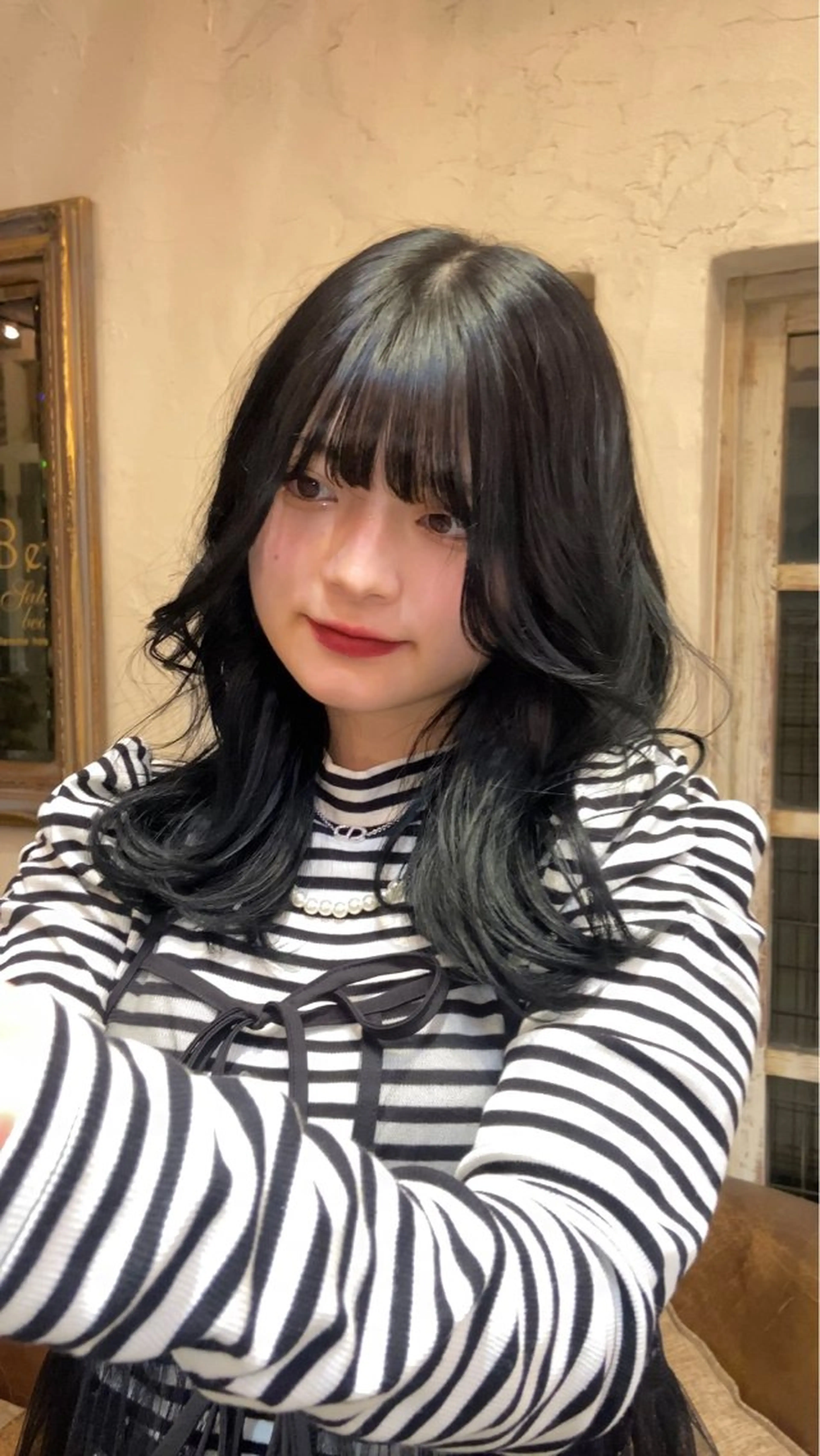 ロング カラー 黒髪 ブルーカラー ブルーブラック ダメージレス美容師 🌱水島侑理のヘアスタイル