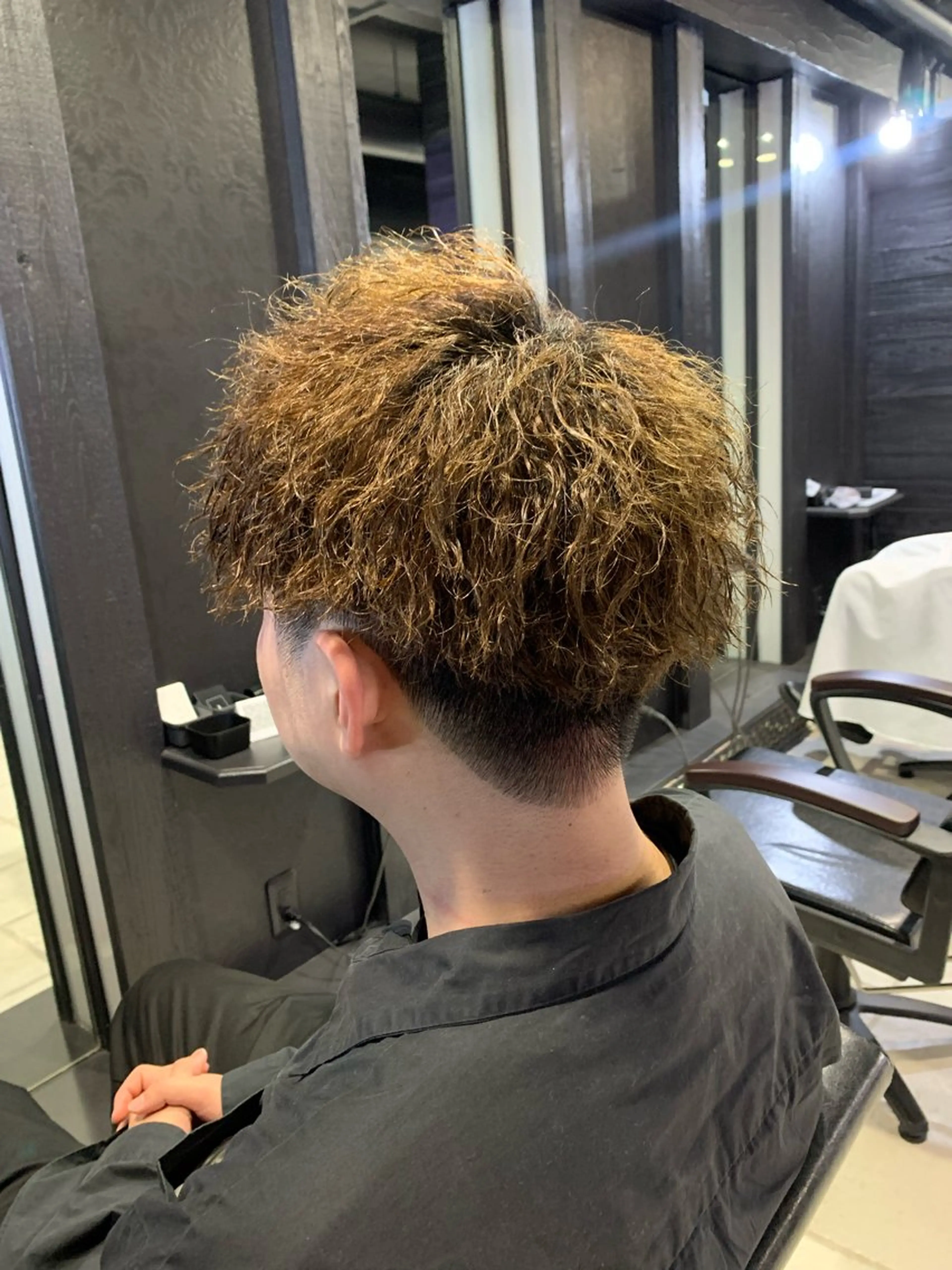 ショート メンズ カット パーマ ヘアセット メンズパーマ/難波/ 心斎橋　室園亮佑のヘアスタイル