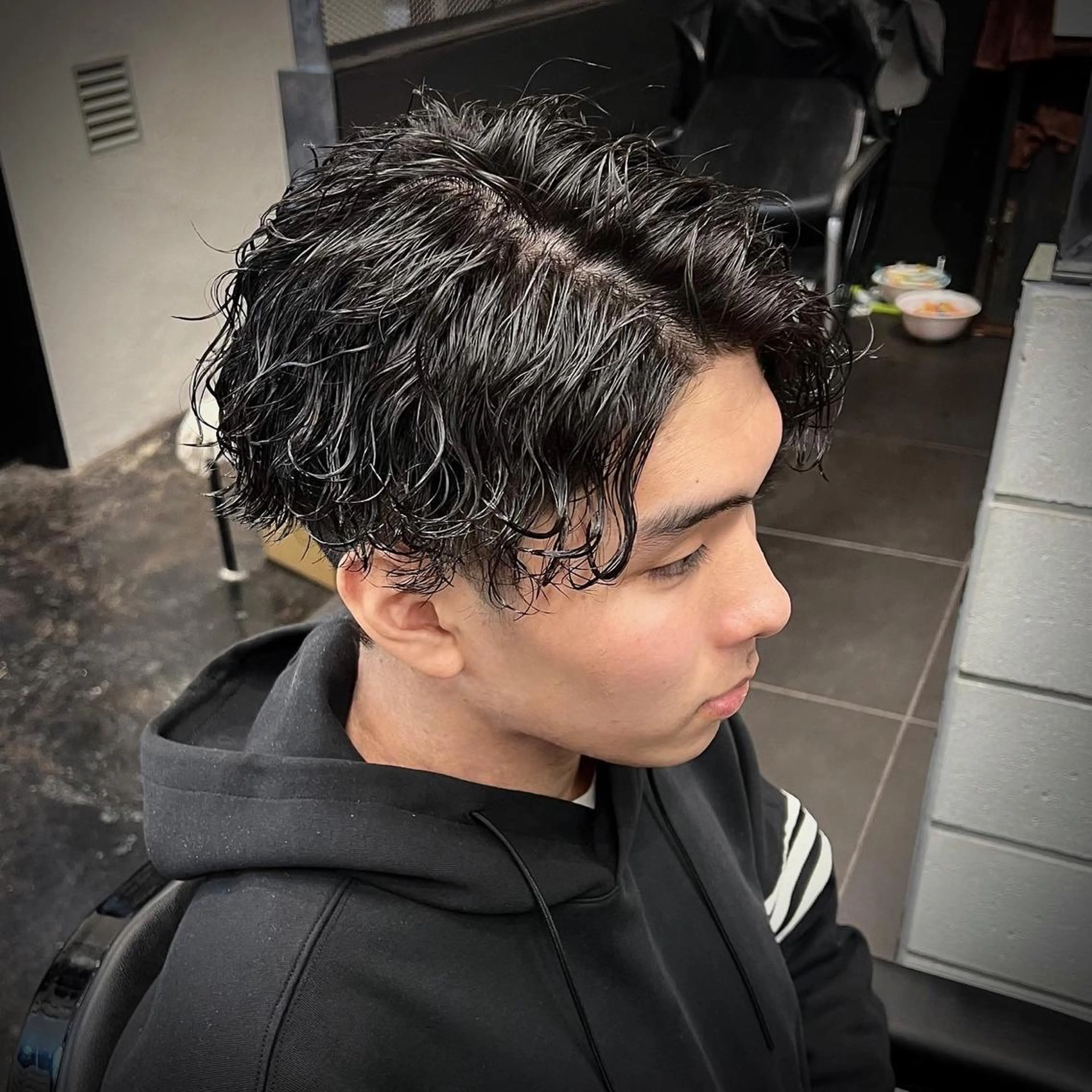 メンズ メンズパーマ 波巻きパーマ メンズ特化/パーマ/ メッシュ/竜成のヘアスタイル