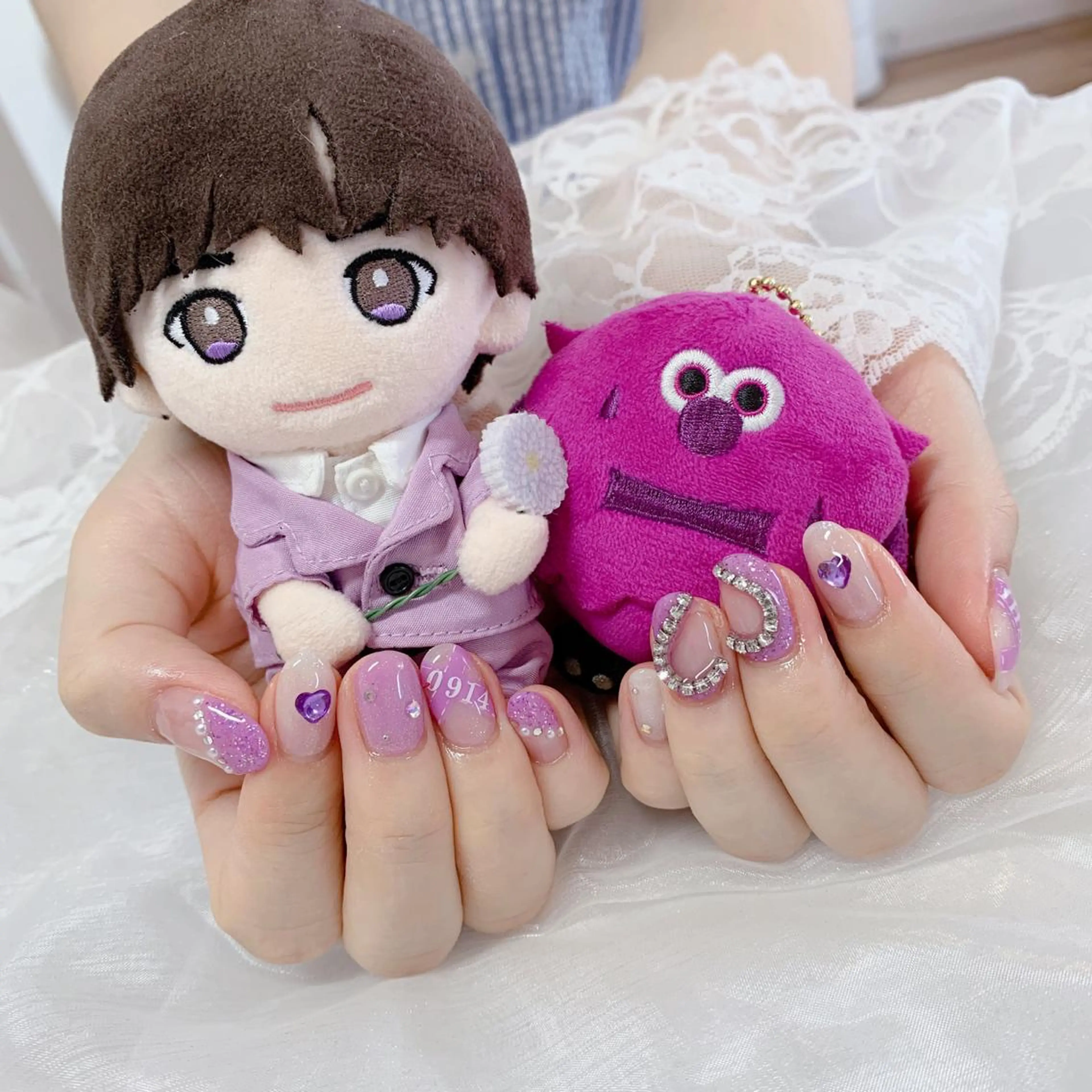 ネイル ハート ハンドネイル La neige* yuki 🐩🌙のネイルデザイン