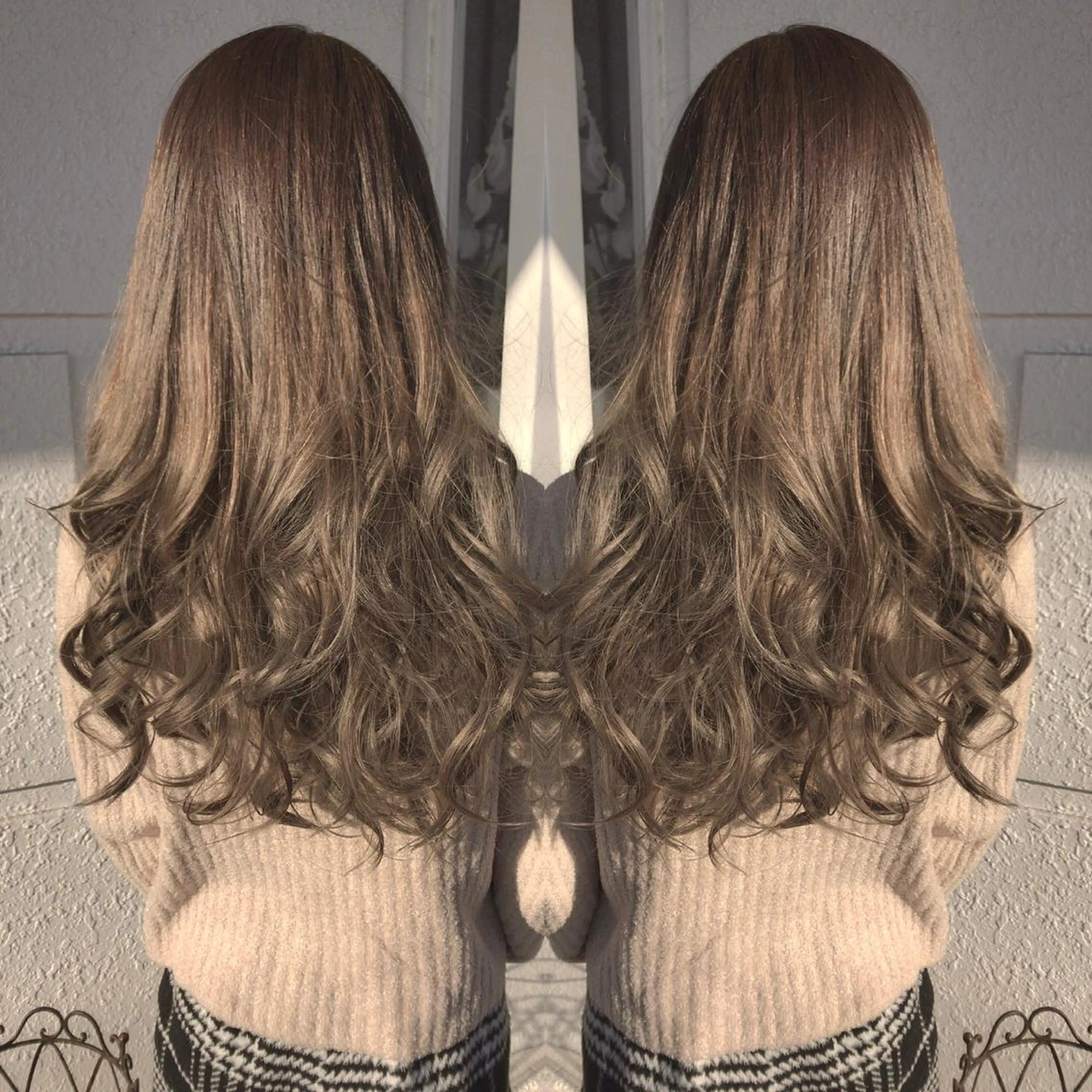 ロング カラー レイヤーカット匠 イソザキノリユキのヘアスタイル