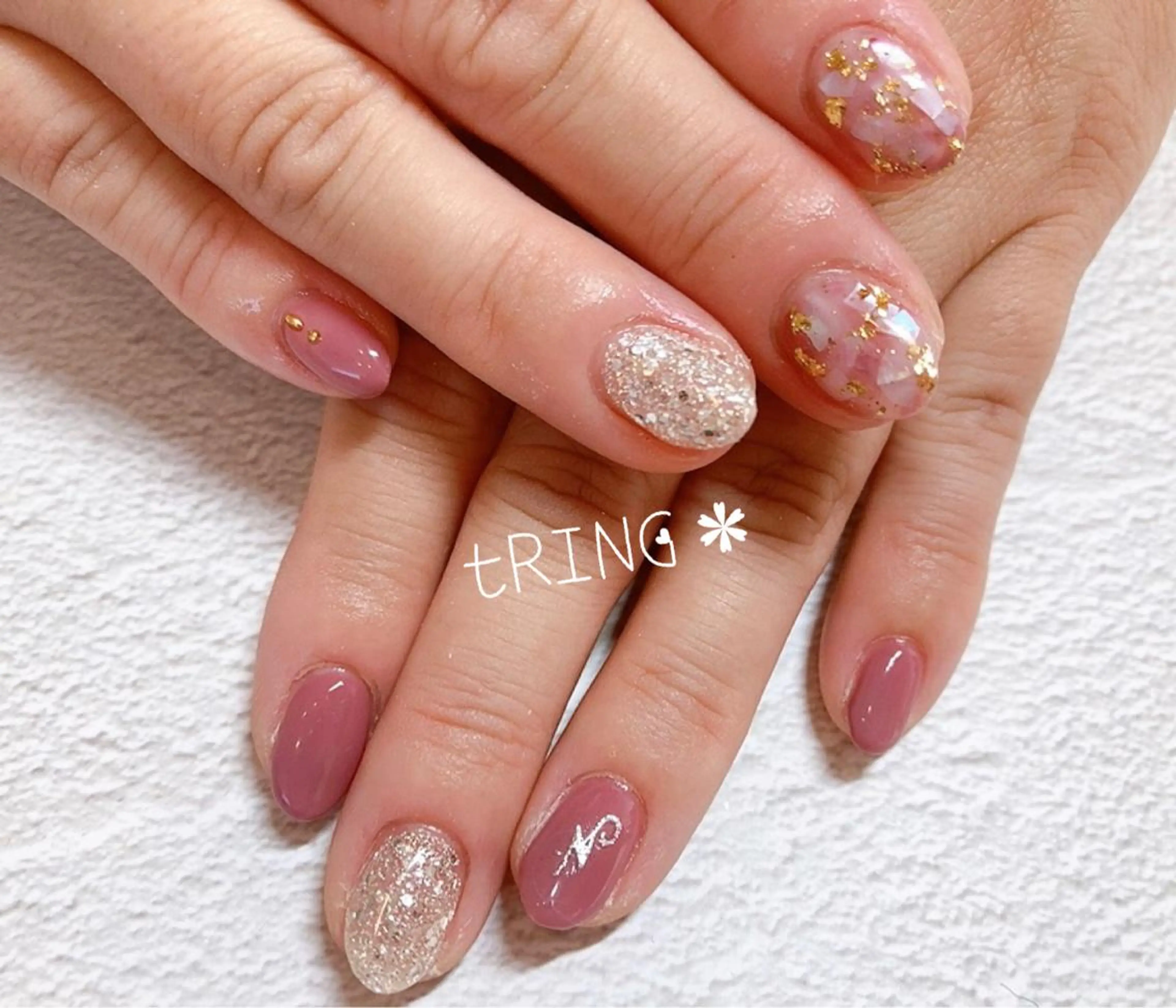 ネイル ハンドネイル tRING＊ しいの木台のネイルデザイン