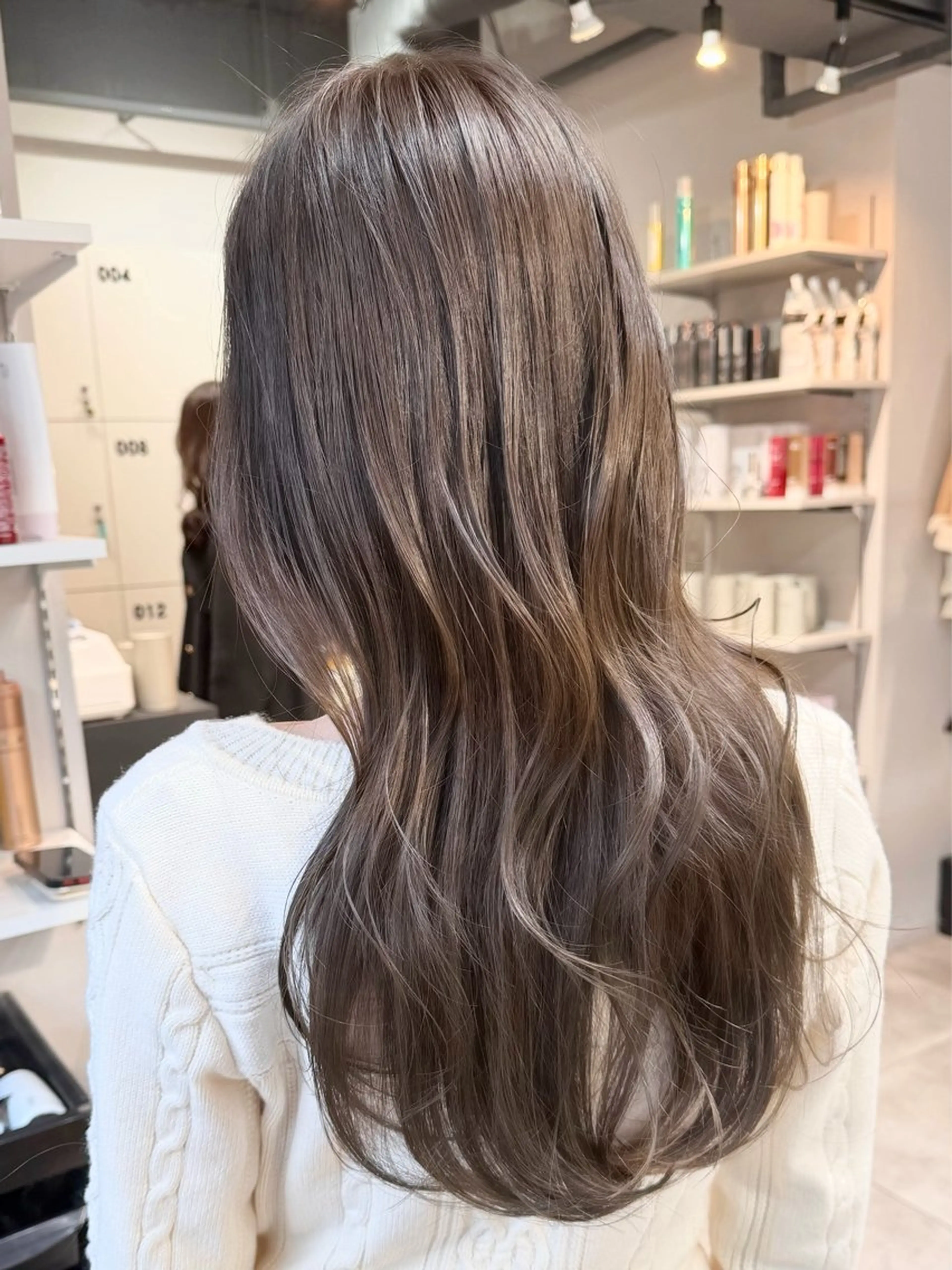 セミロング カット ヘアカラー トリートメント ✨透明感カラー/縮毛 恵比寿HAYATO✨のヘアスタイル