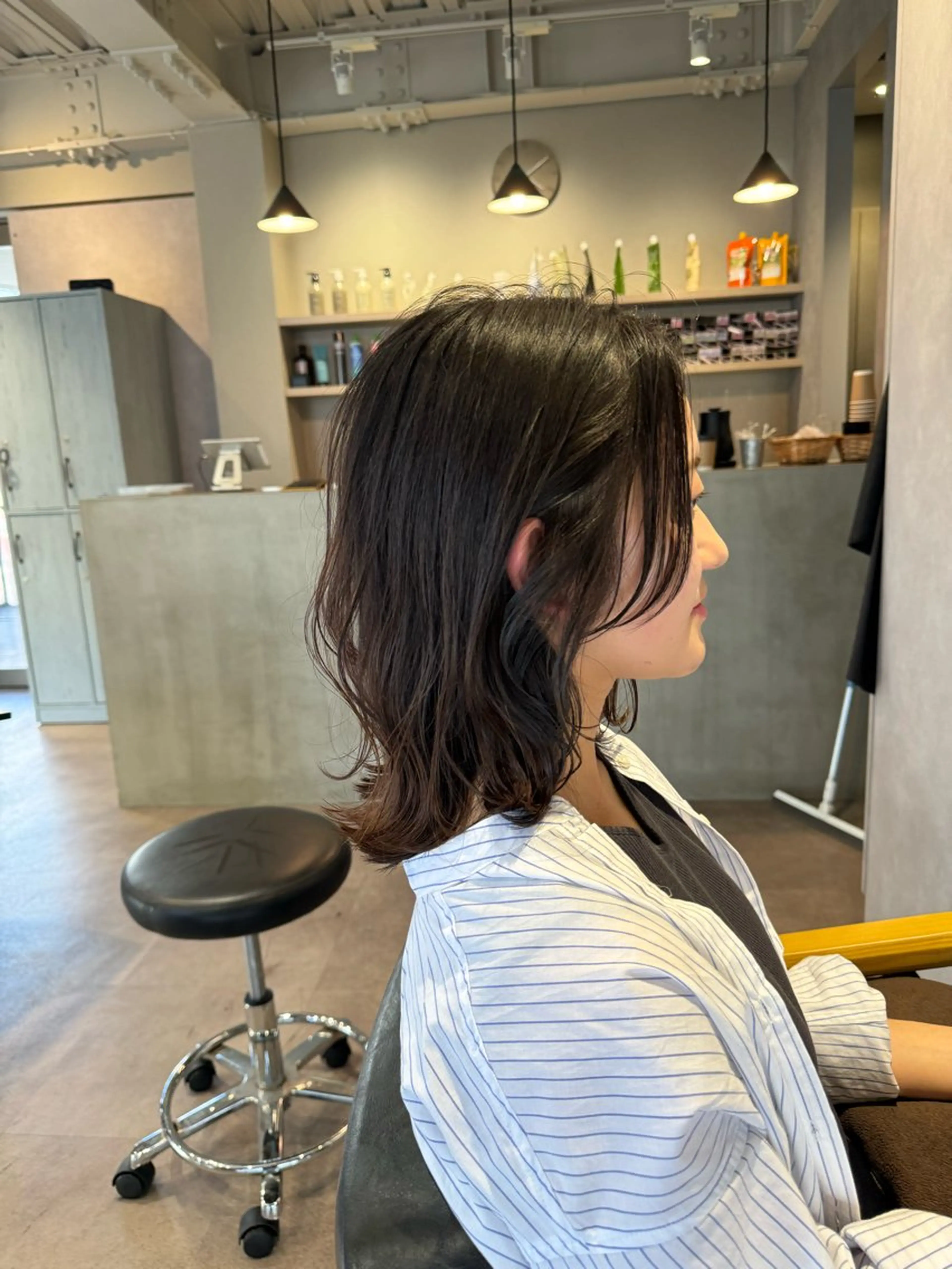 ミディアム カラー 佐藤史哉＊ 韓国レイヤー赤み除去のヘアスタイル