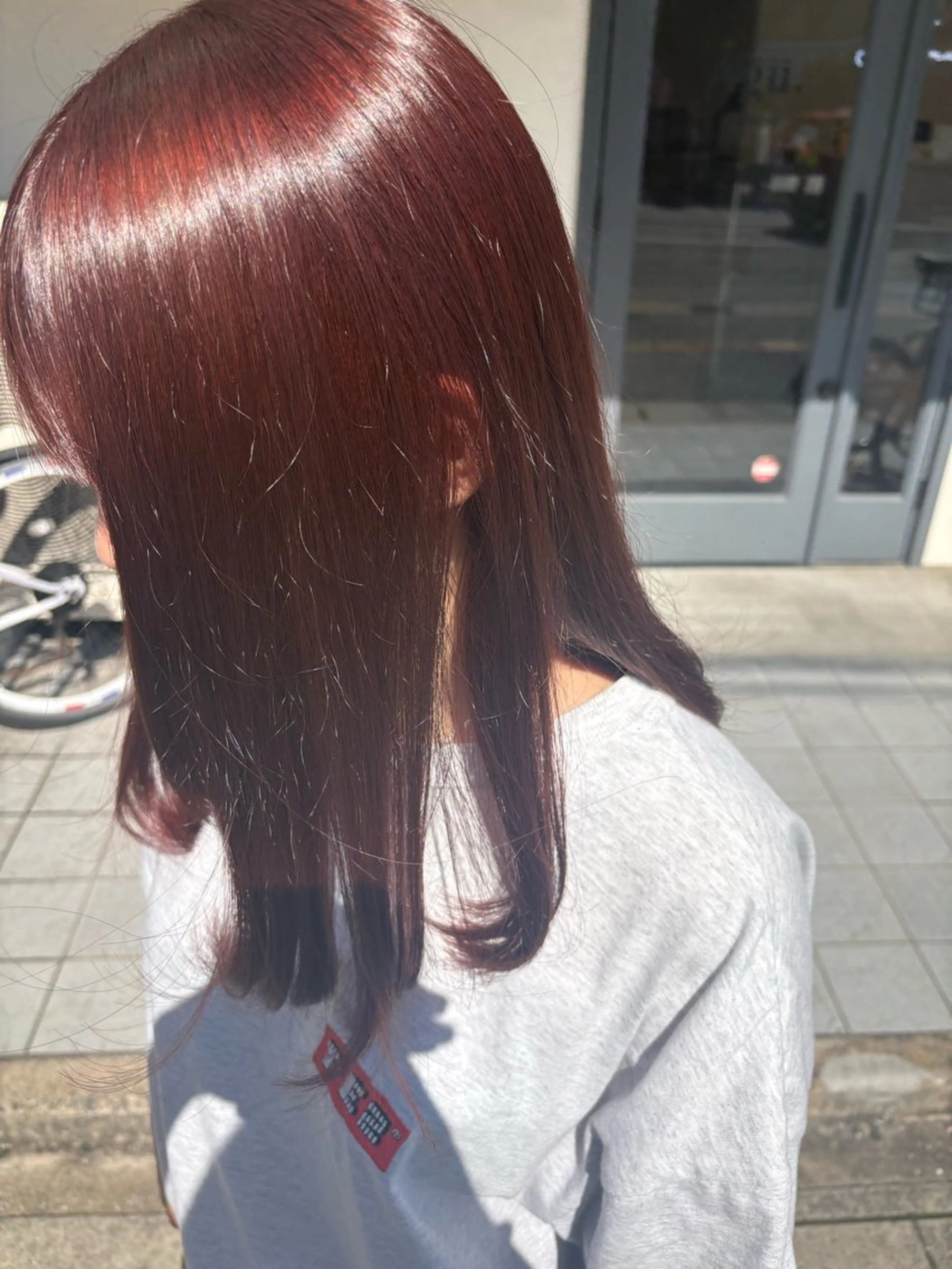 ミディアム カラー ブラウンカラー ピンクカラー ピンクブラウン カット ヘアカラー 野村 莉愛のヘアスタイル