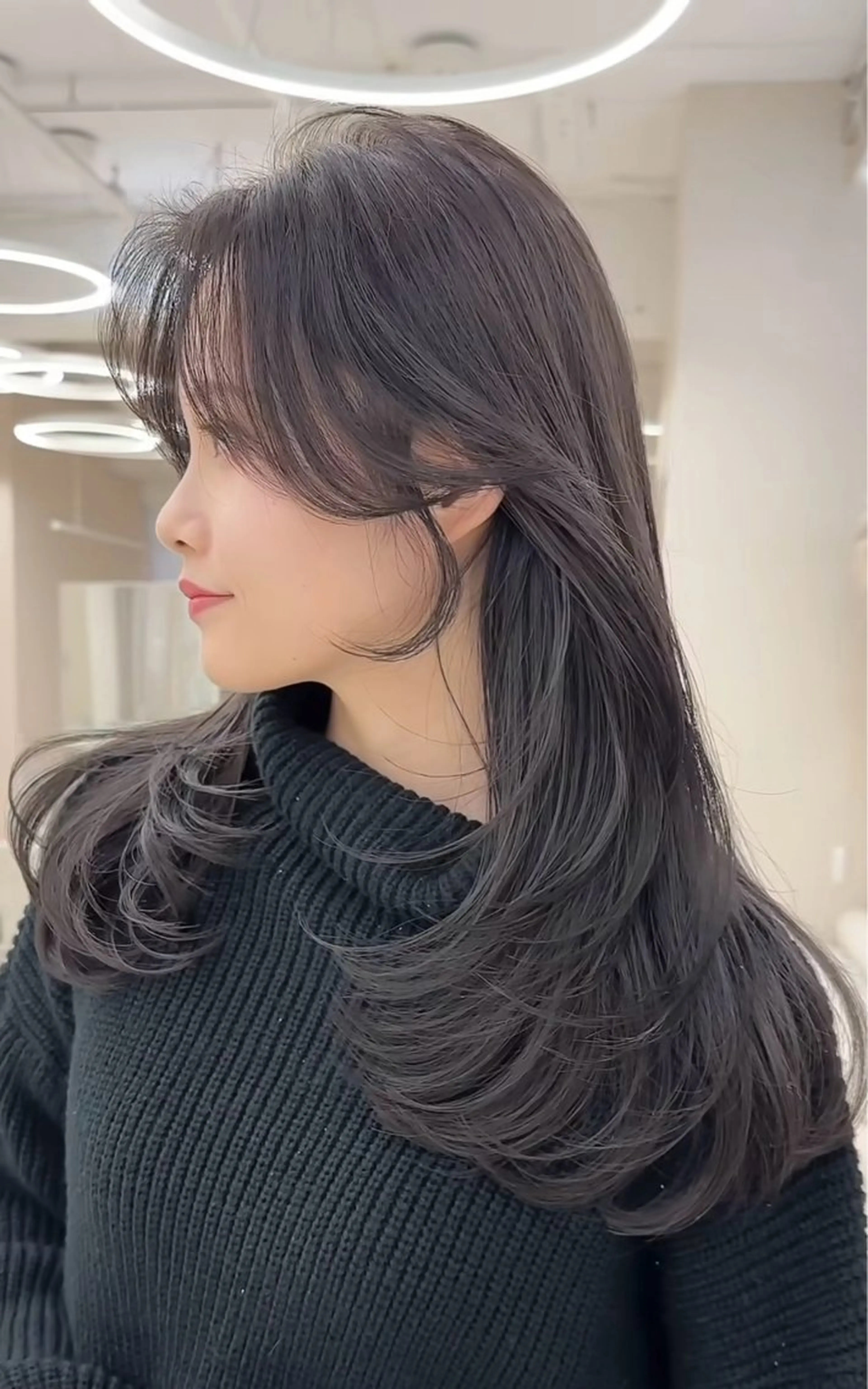ロング ショートボブ ボブ かきあげバング 髪質改善 オン眉 VIEW EHIME 齋藤  あつきのヘアスタイル