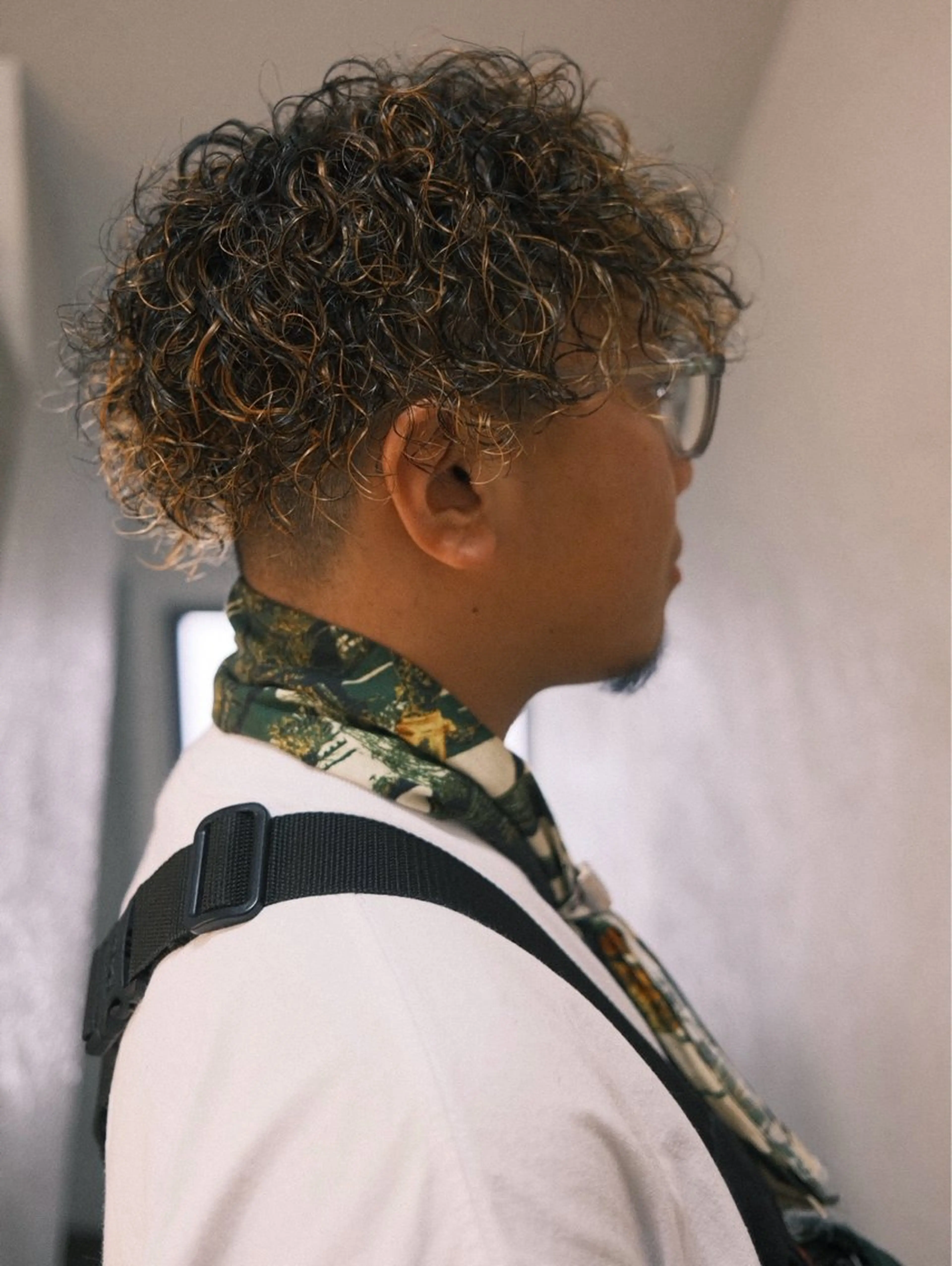 ショート カラー パーマ メンズ カット ヘアカラー パーマ 足立 武巳(金山Ciel)のヘアスタイル