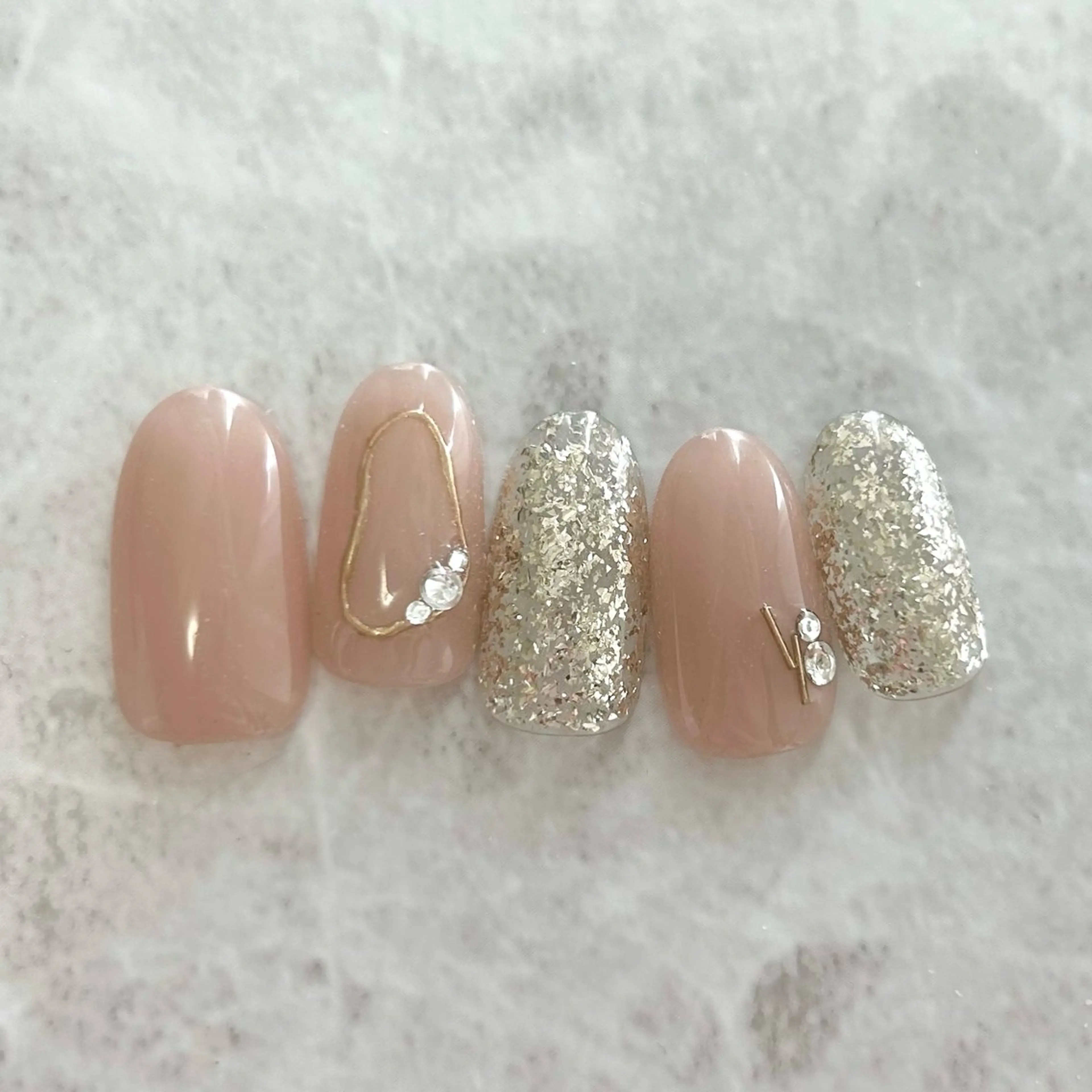 ネイル 桜ネイル ミラーネイル オフィスネイル なが さきのネイルデザイン