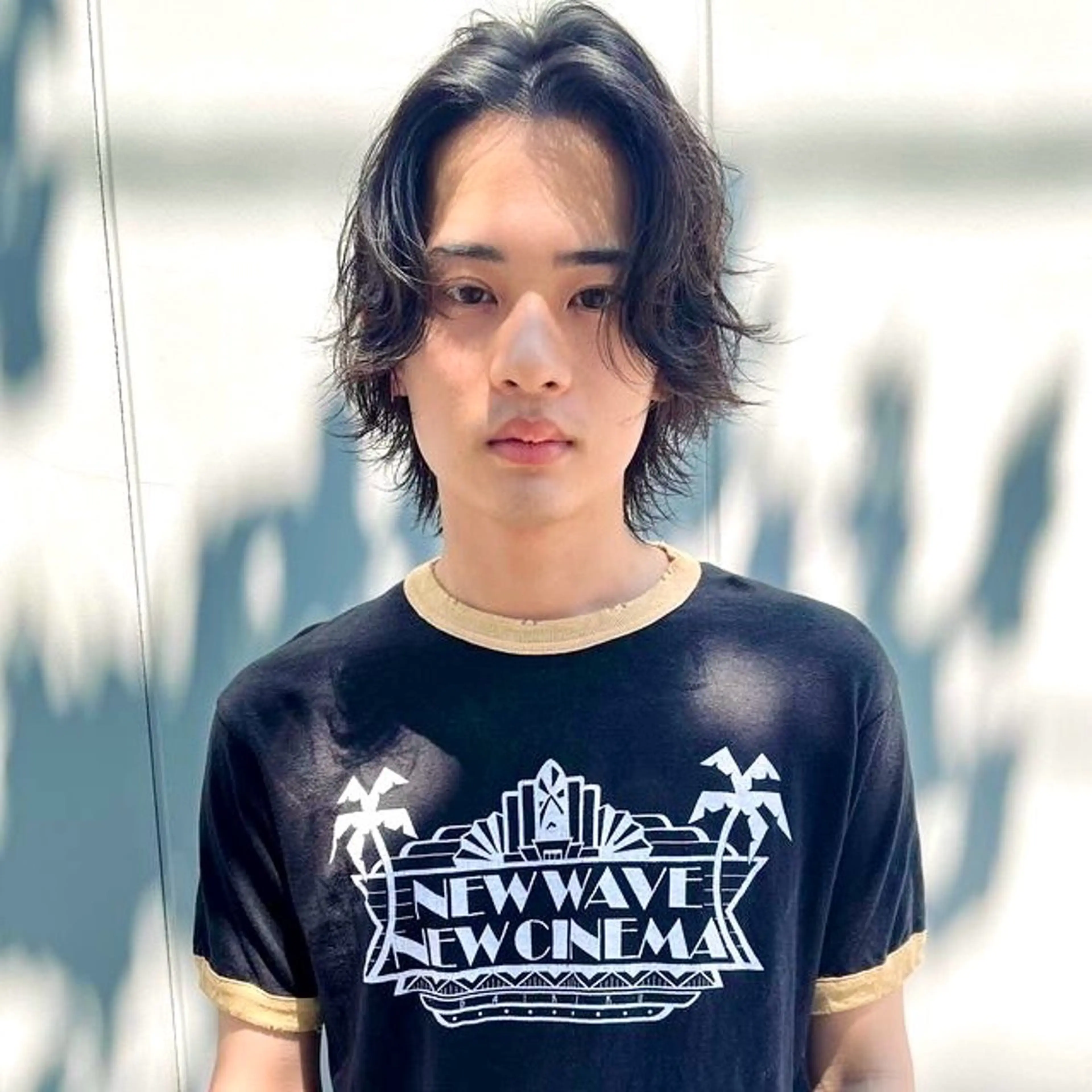 メンズ カット 海外風 ボブ 透明感カラーtowaのヘアスタイル