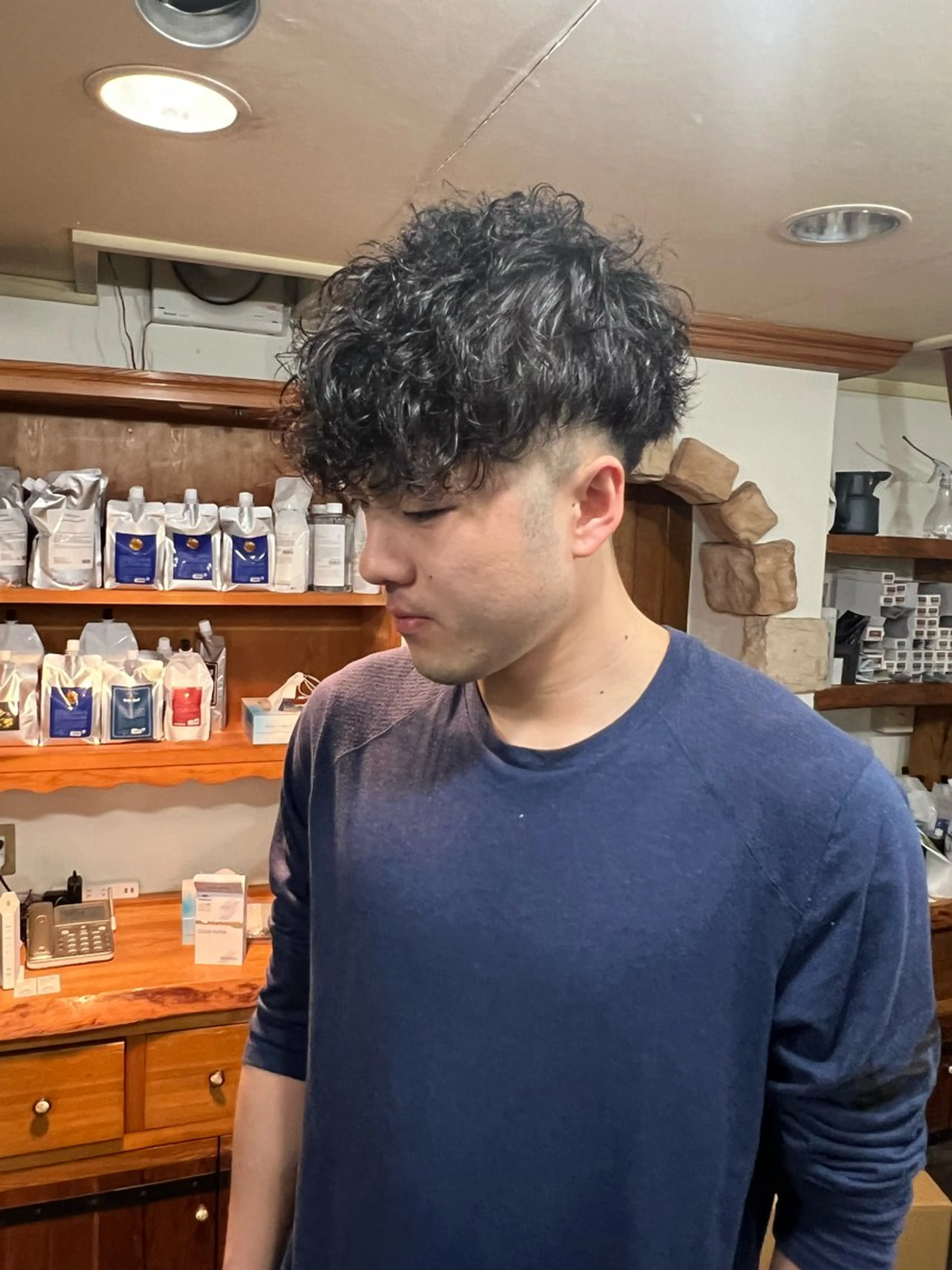 パーマ メンズ カット パーマ 名取 純平のヘアスタイル