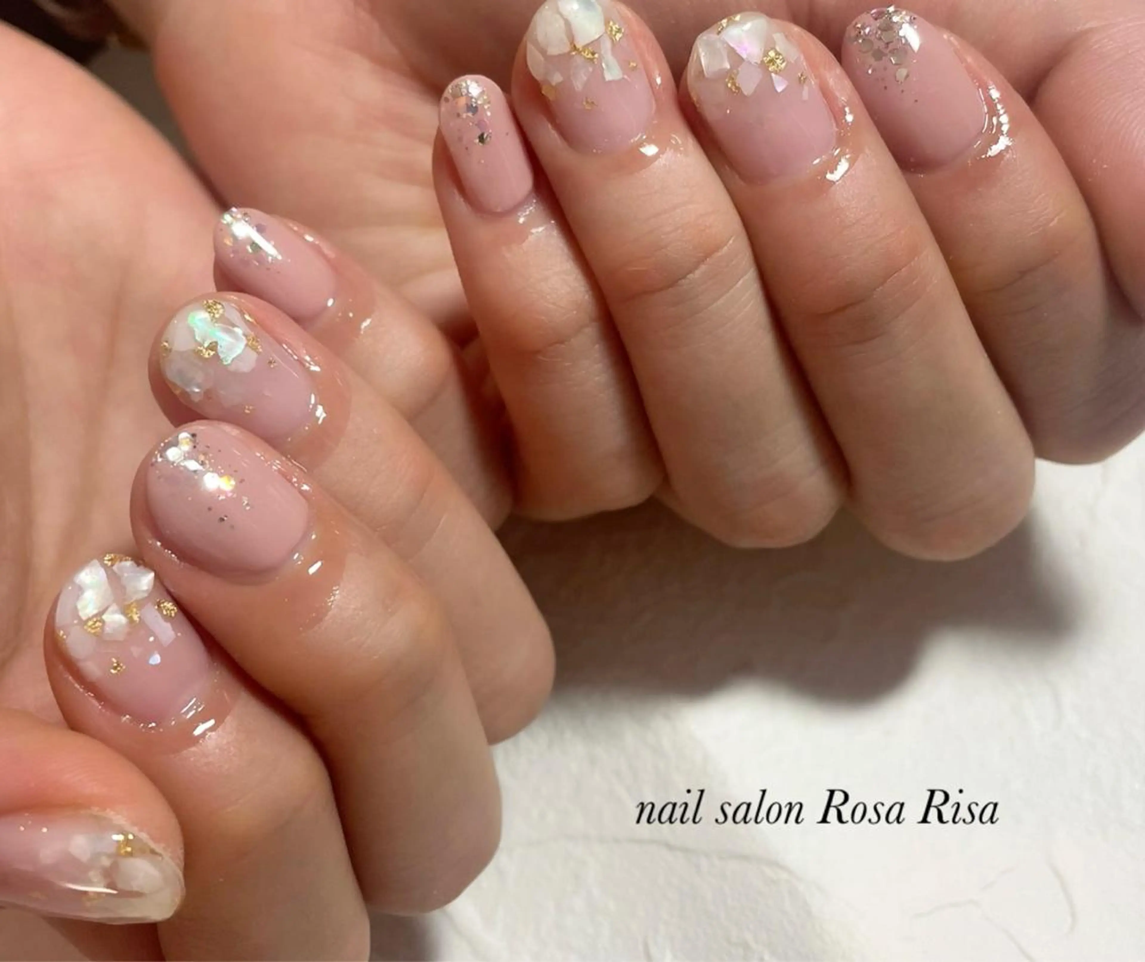 ショート ネイル ブライダルネイル ネイルスタジオ シェイクユアハンズのネイルデザイン