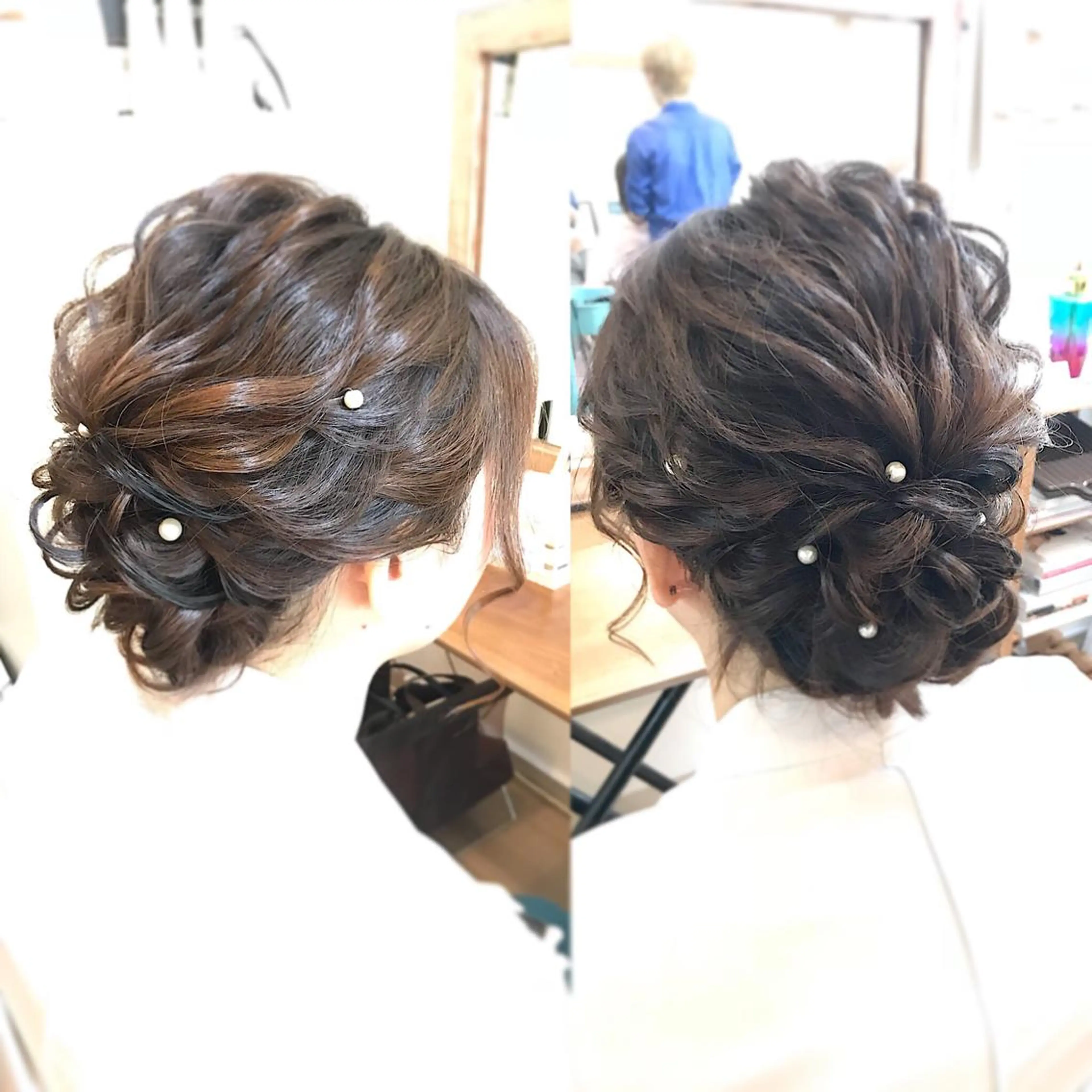 セミロング ヘアアレンジ キッズ 早朝✨ヘアセット 着付け/清水玲歌のヘアスタイル