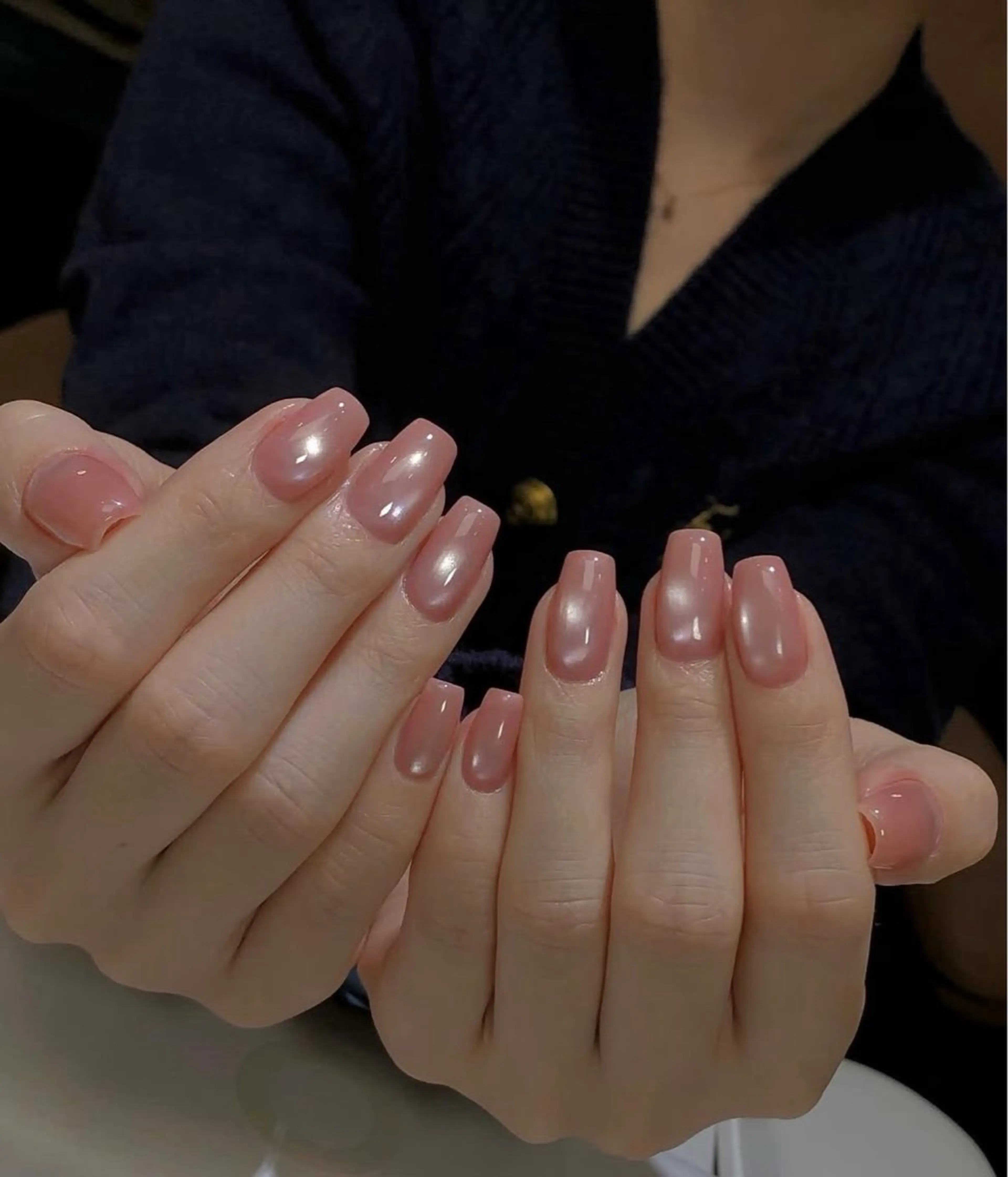 ネイル マグネットネイル ピンク Miu 川越東口ネイルサロンのネイルデザイン