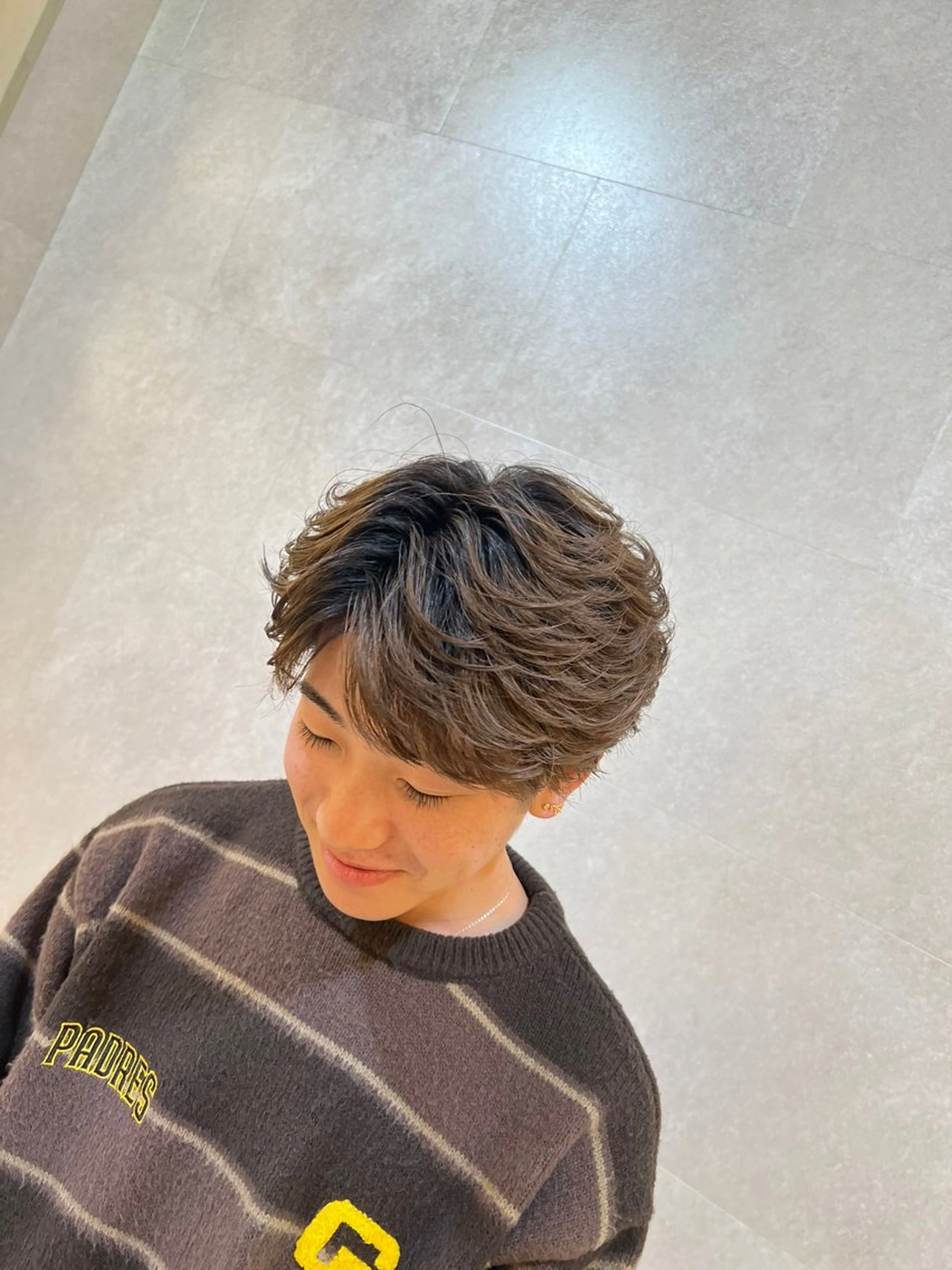 カラー メンズ カット 郡山駅前メンズ特化 岩﨑大翼のヘアスタイル