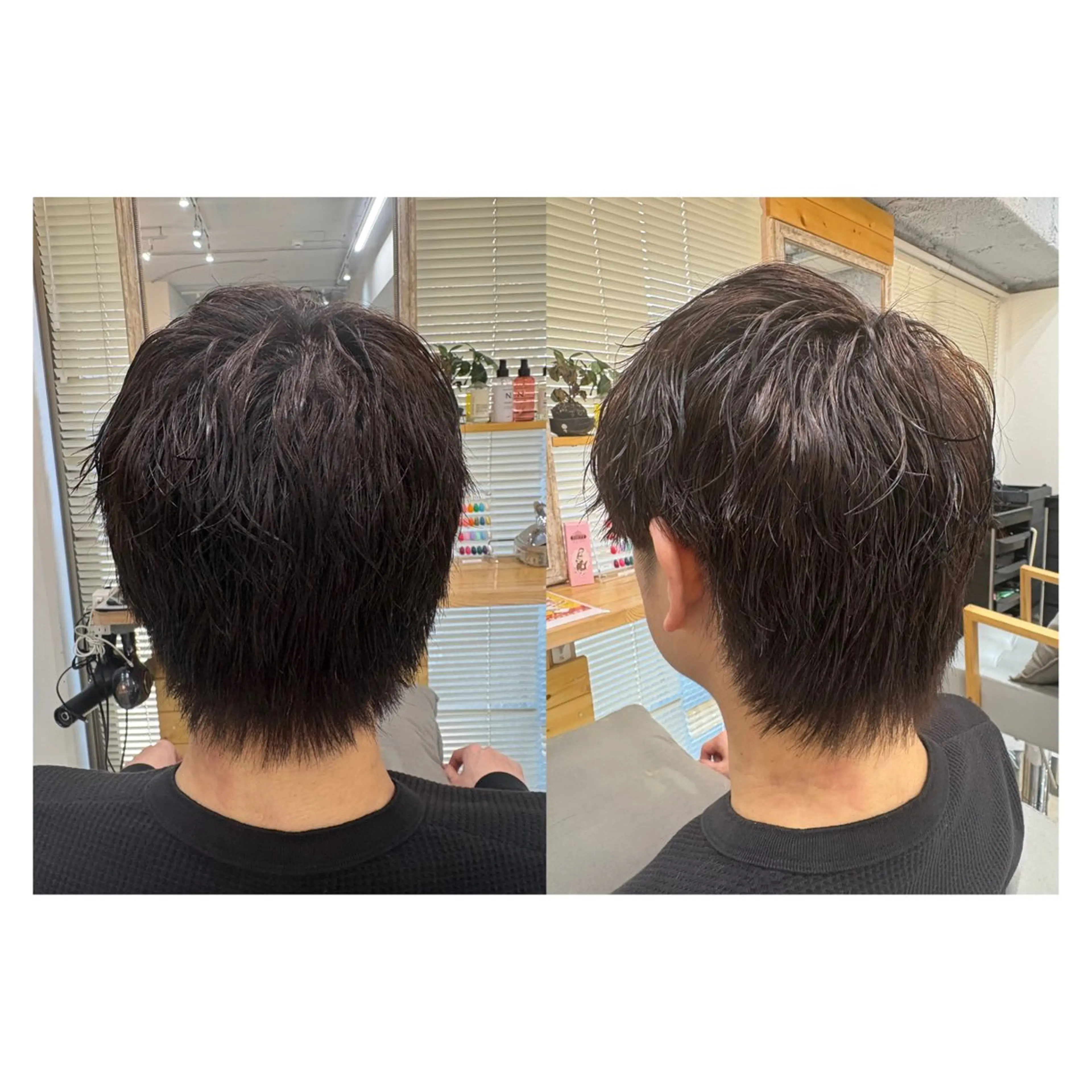 メンズ レイヤーカット・ 縮毛矯正 星野のヘアスタイル