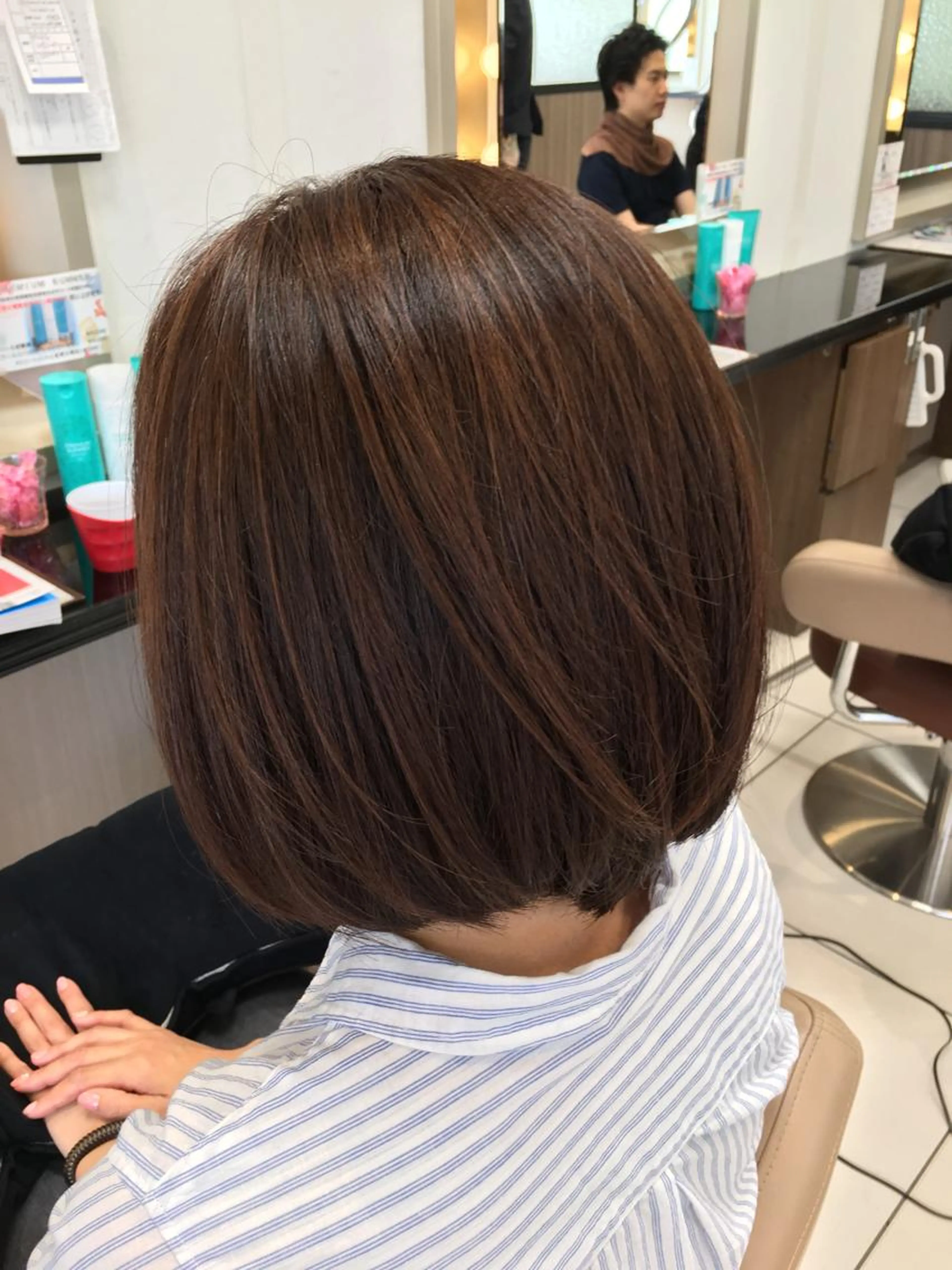 店長担当似合わせカット&表面ハイライト&イルミナカラー&保湿トリートメントの写真