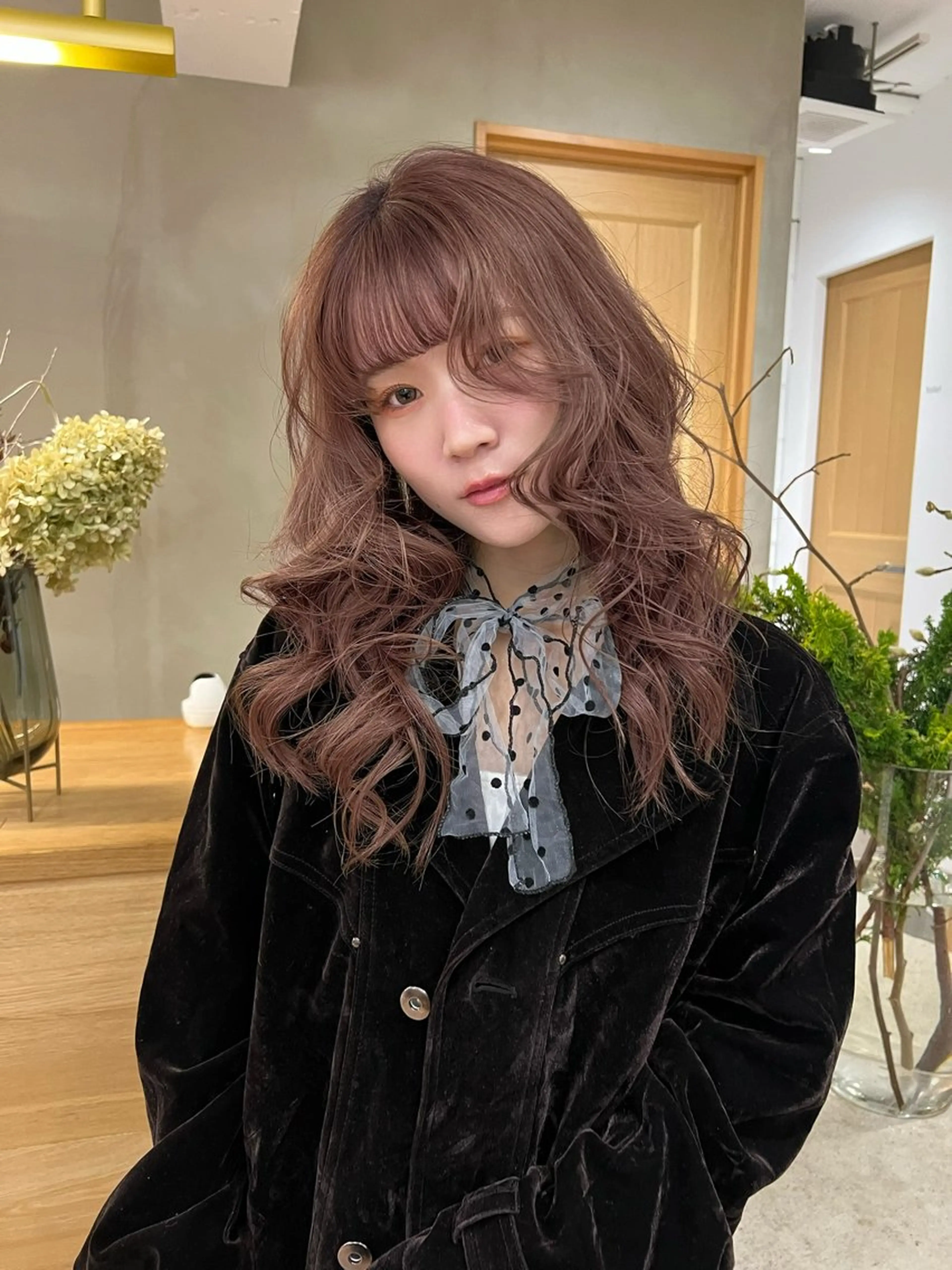 ロング カット 似合わせレイヤー ＆透明感カラーのヘアスタイル