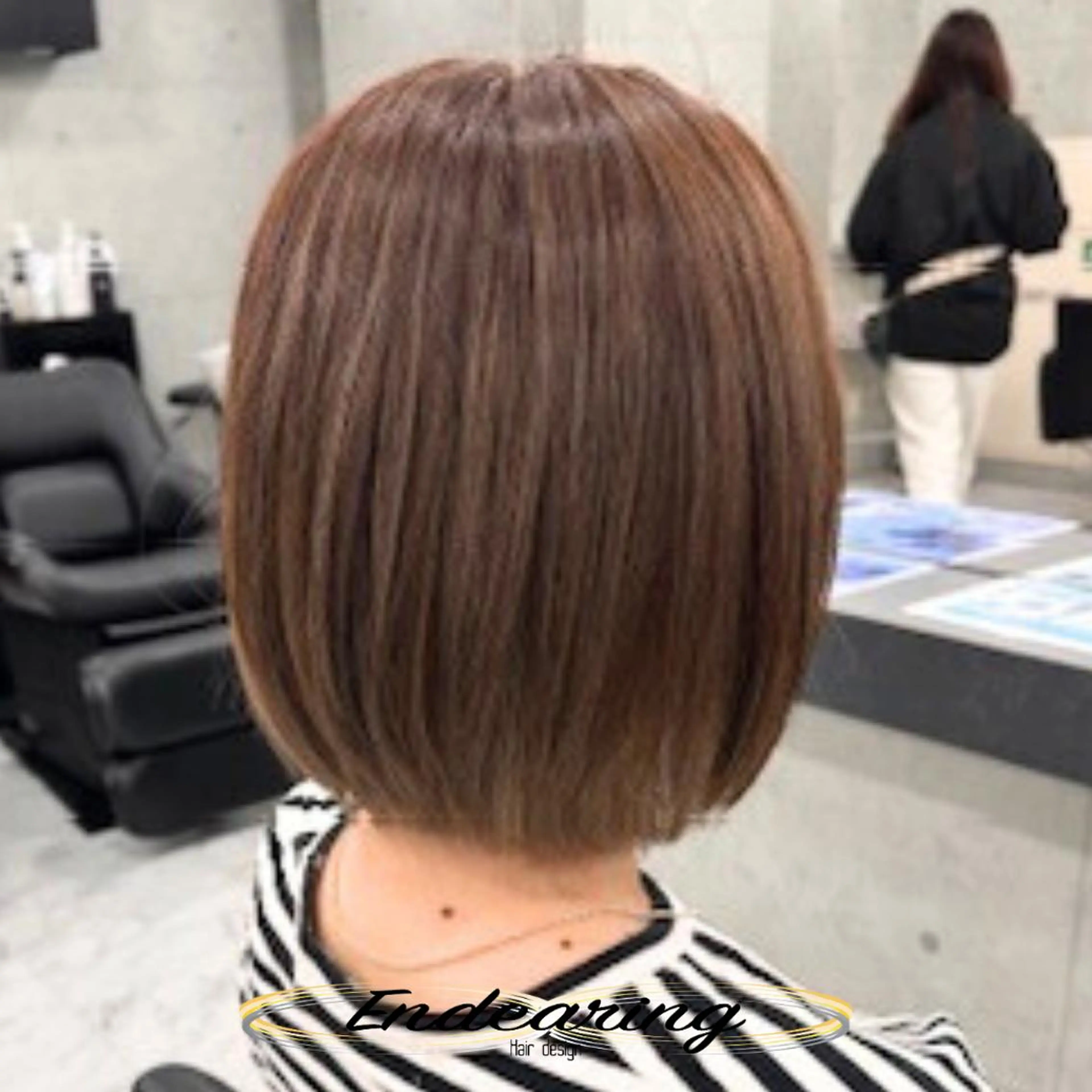 カラー 透明感カラー グレージュ ボブ カット ヘアカラー Endearing 銀座/レイヤーカットのヘアスタイル