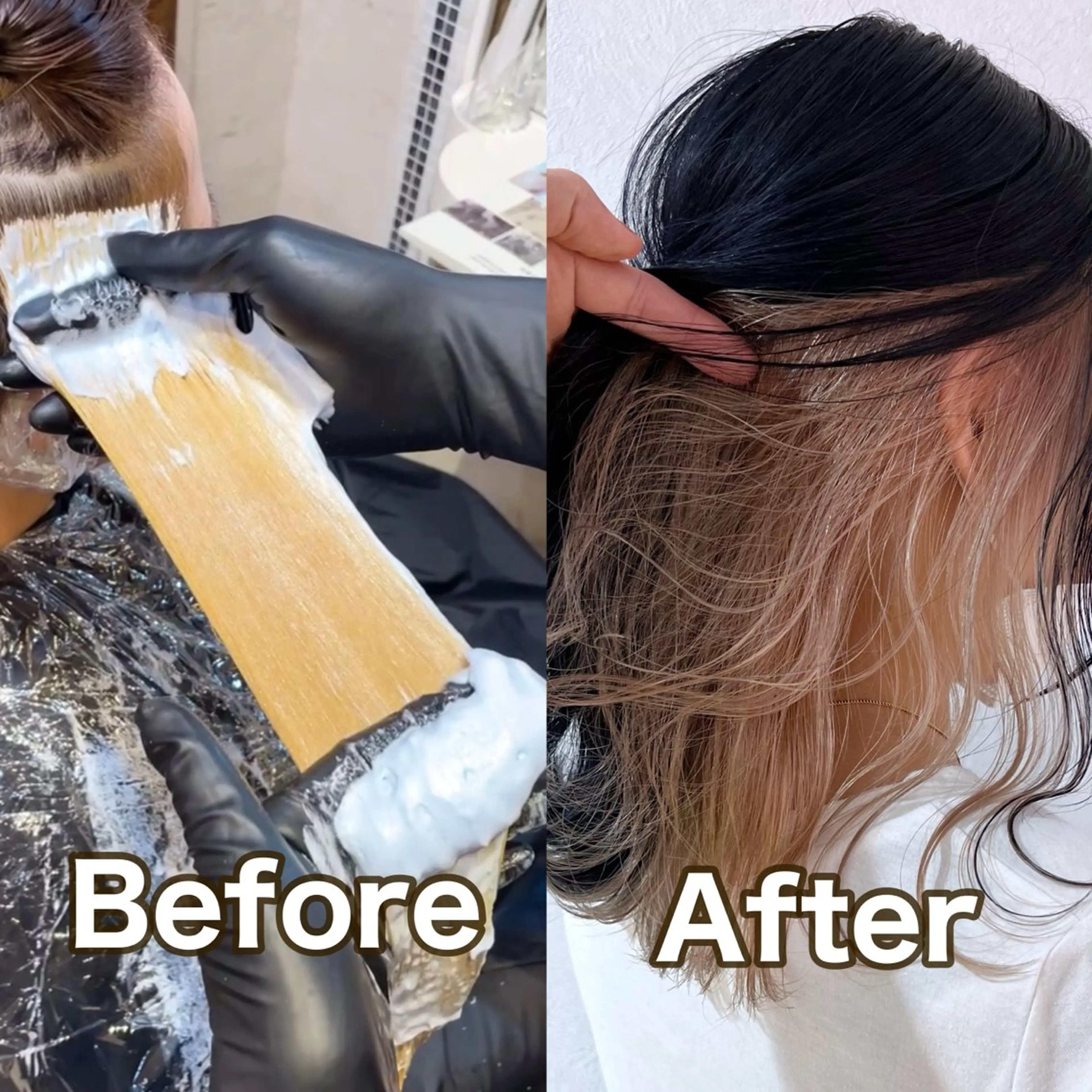 ミディアム カラー 白髪ぼかし特化/ 髪質改善/ハクのヘアスタイル