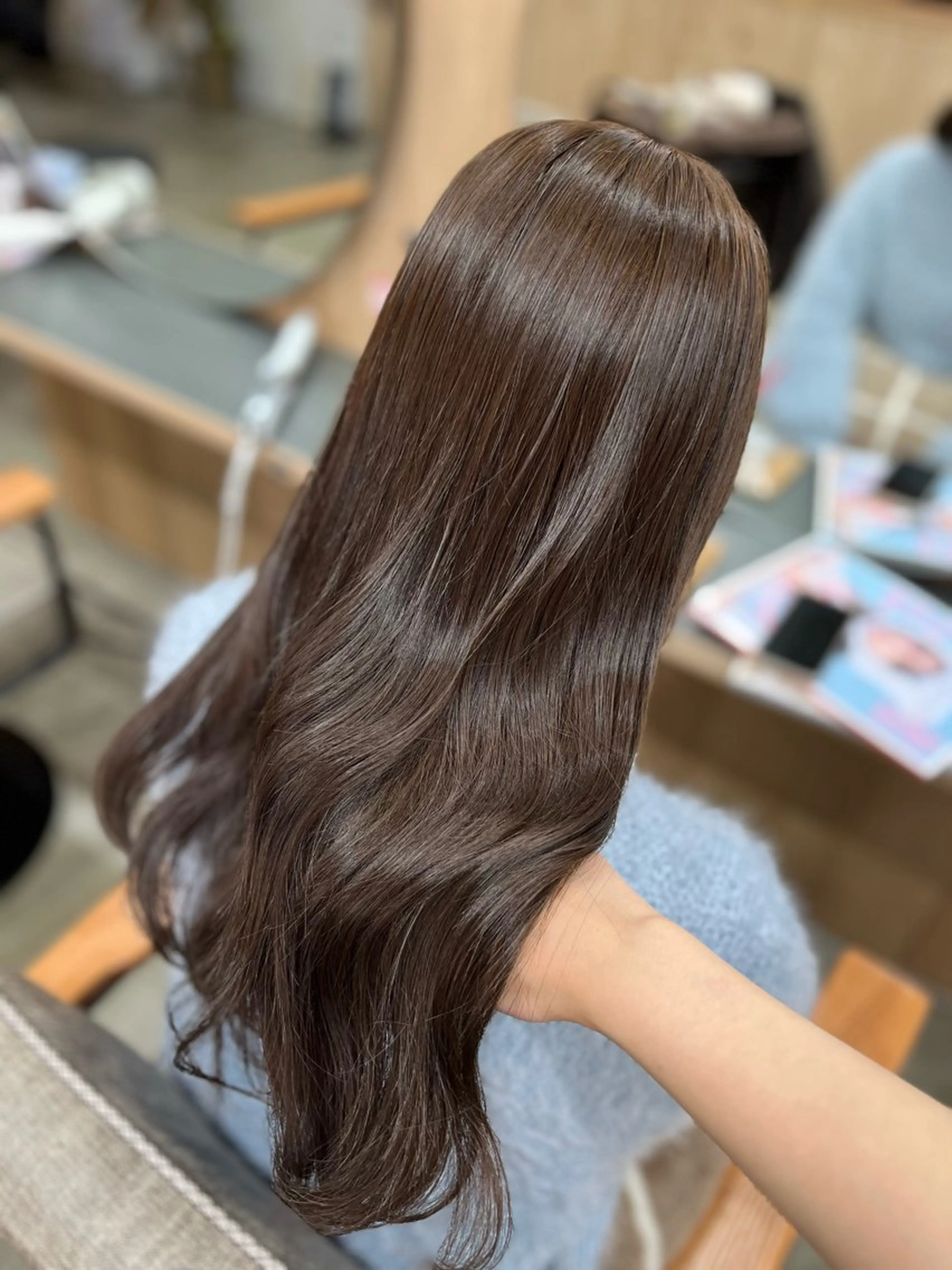 セミロング ヘアカラー 髪質改善/艶髪🫧 シズク🦥🌿のヘアスタイル