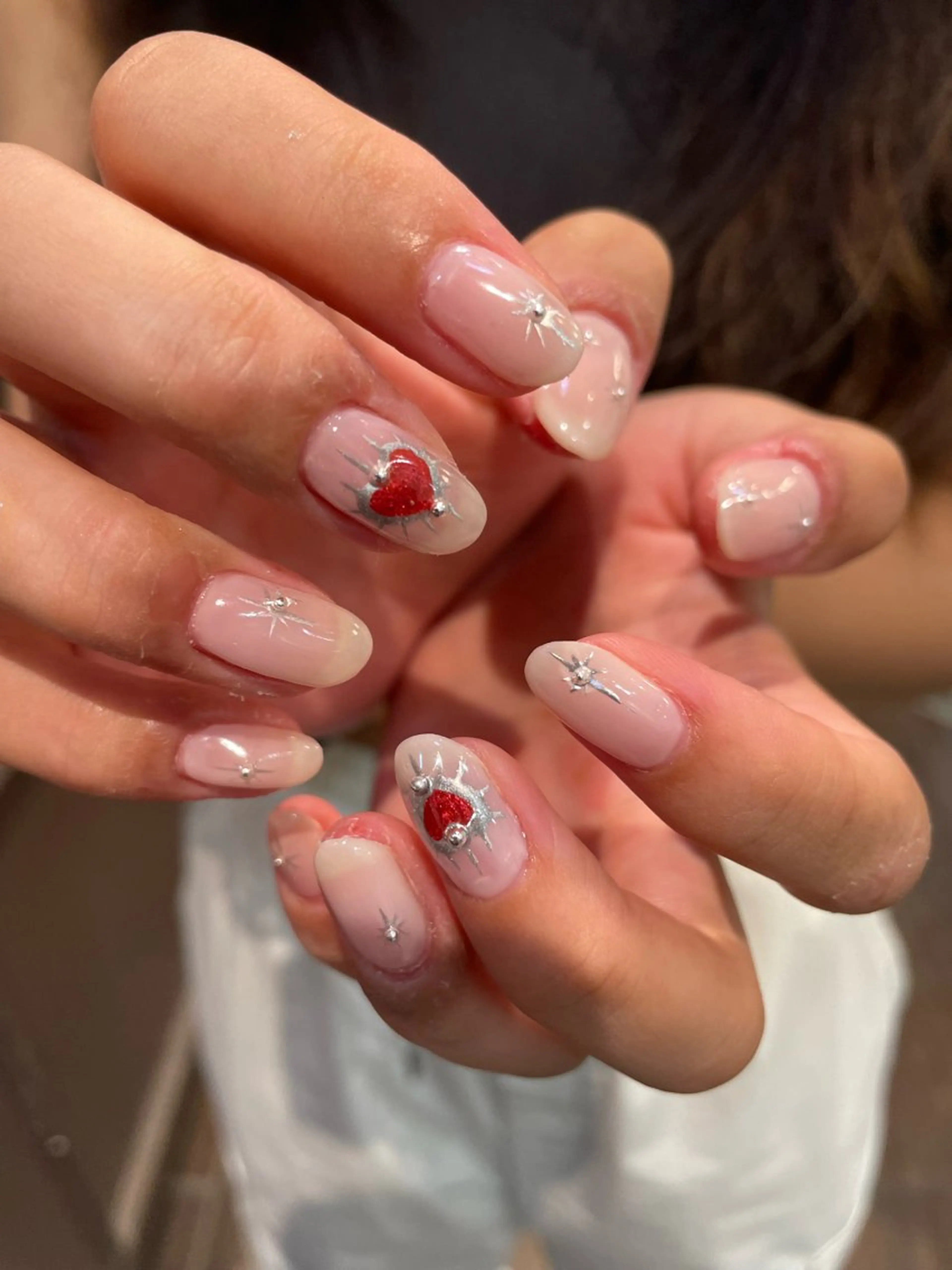 ネイル ミディアムネイル メンズネイル ‪るか/‪透明感 カラー/アレンジのヘアスタイル