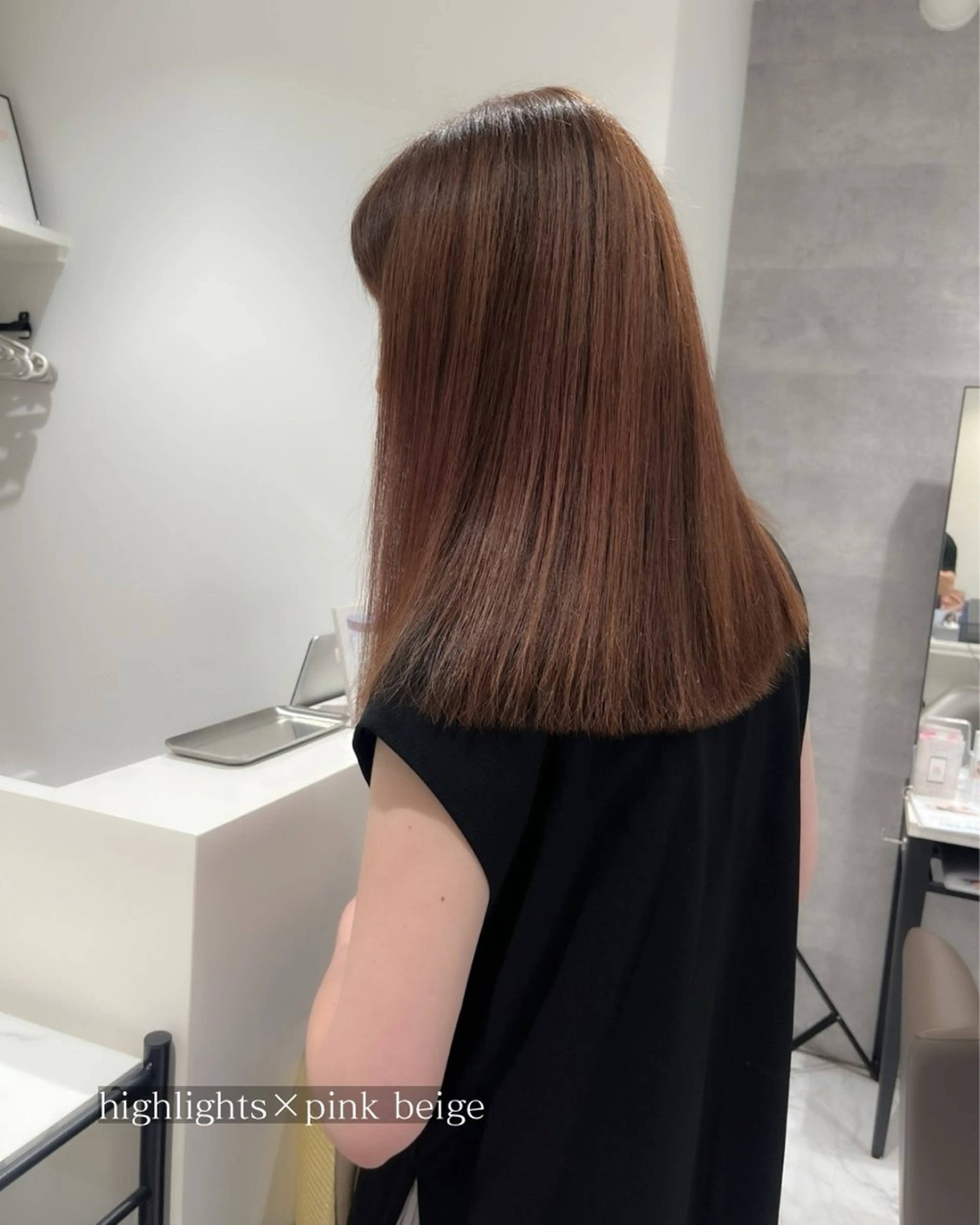 ミディアム カラー カット ヘアカラー トリートメント Grow by NYNY 坂本 理輝のヘアスタイル