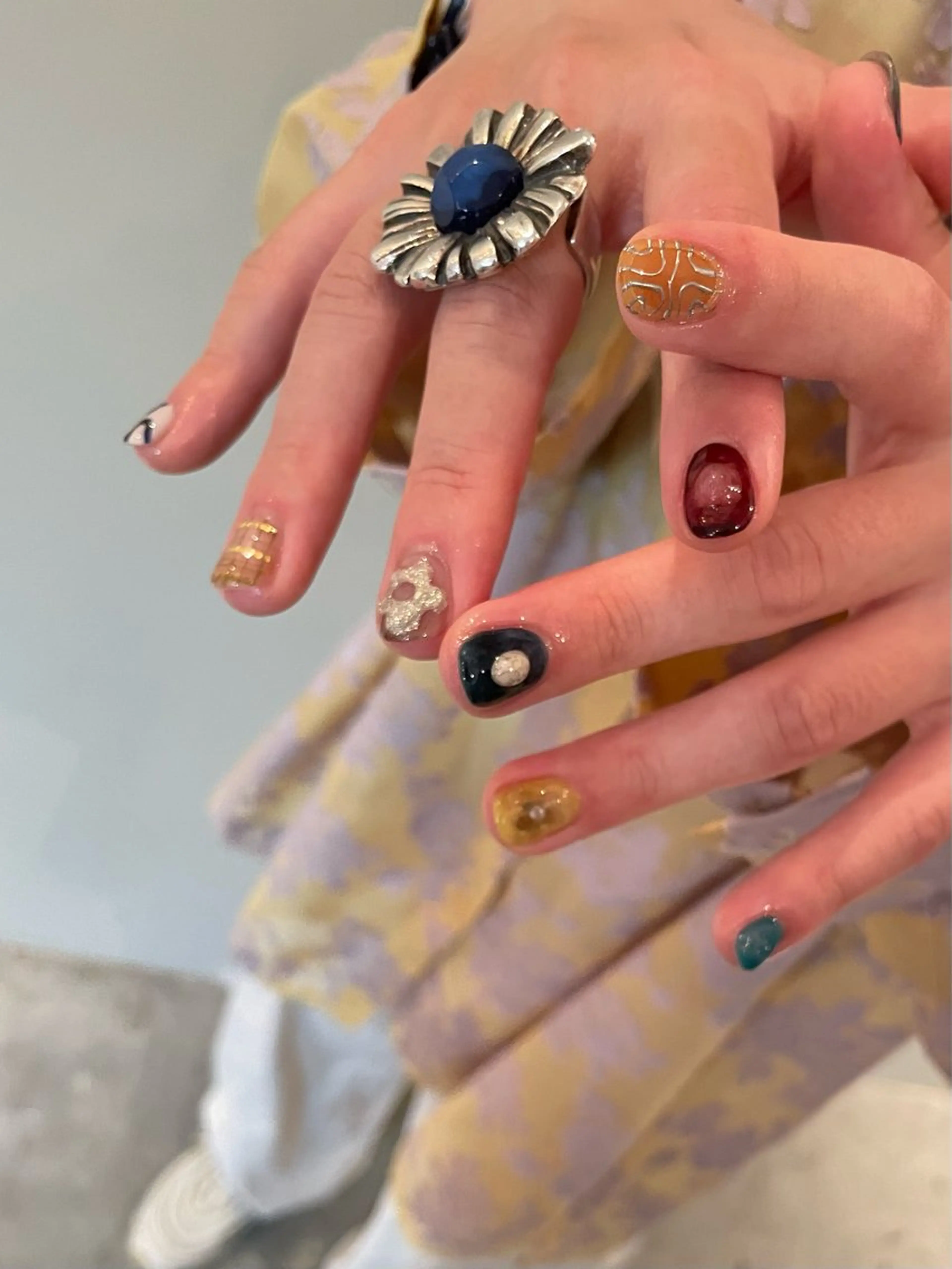 ネイル チークネイル フットネイル 韓国ネイル マグネットネイル ニュアンスネイル ハンドネイル HARUKA NAKAMURAのネイルデザイン