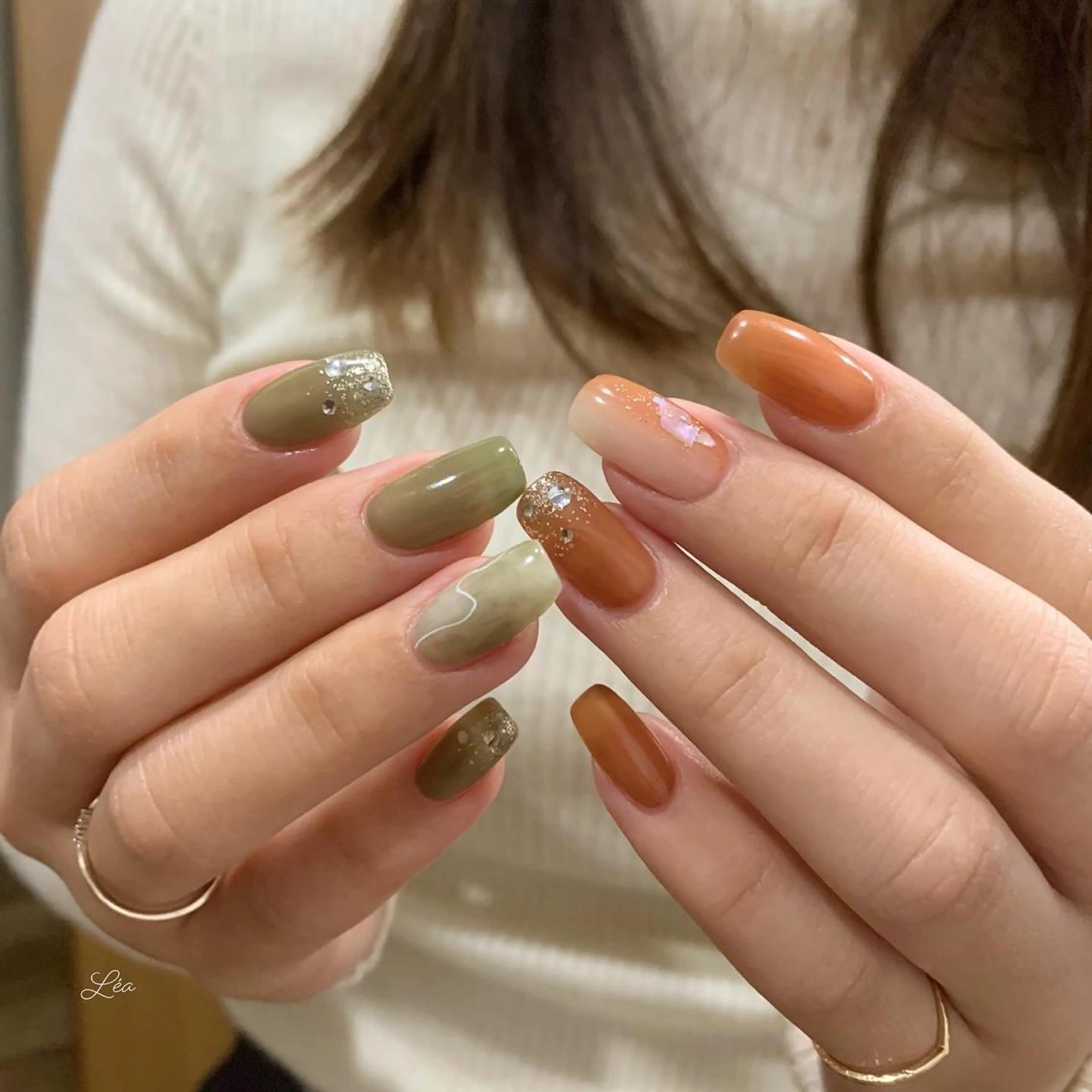 ネイル ジェルネイル 持ち込み パラジェル ソフトジェル Léa nailのネイルデザイン