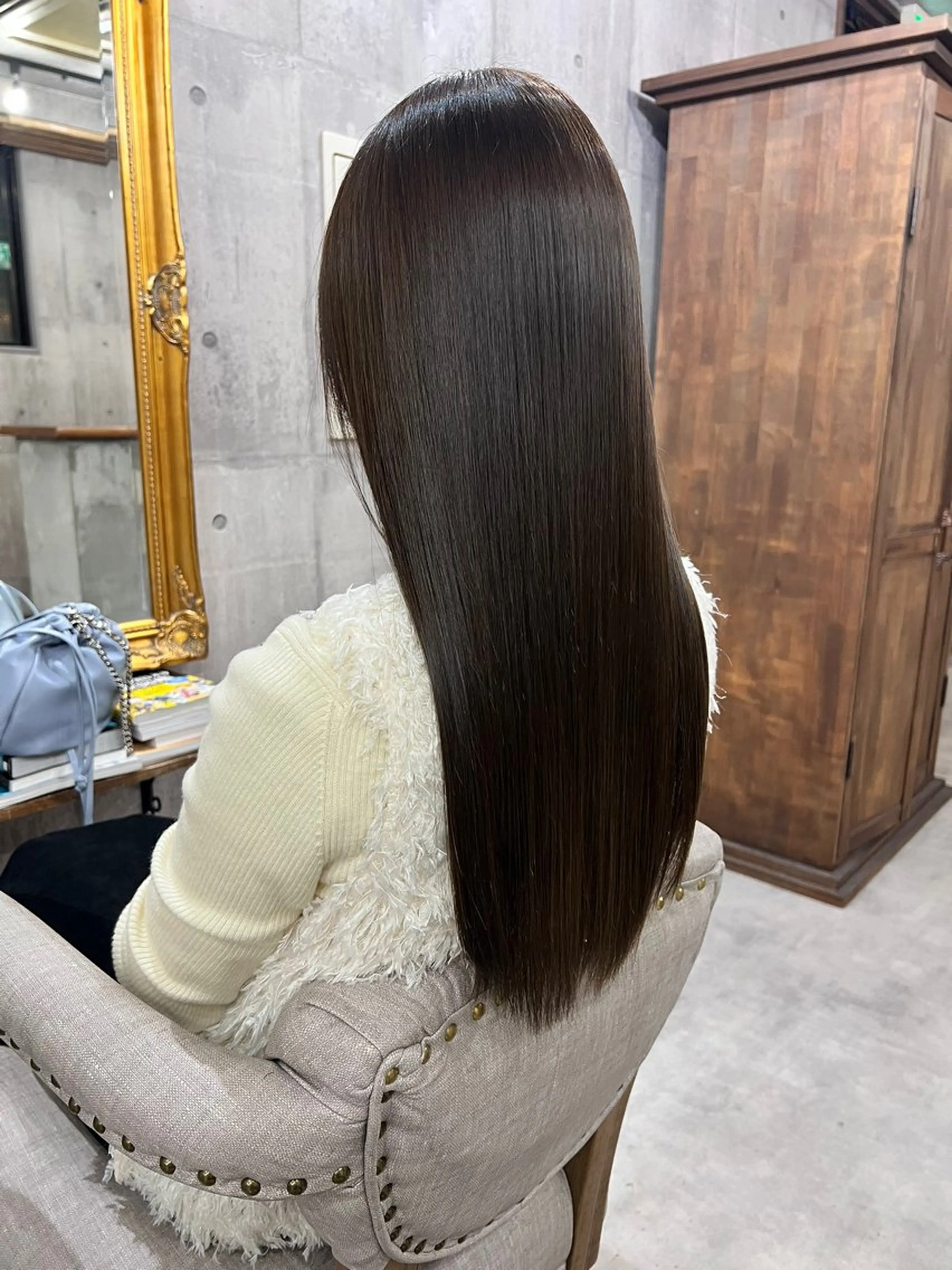 セミロング カラー ヘアカラー トリートメント レイヤー/髪質改善 /山永圭介のヘアスタイル