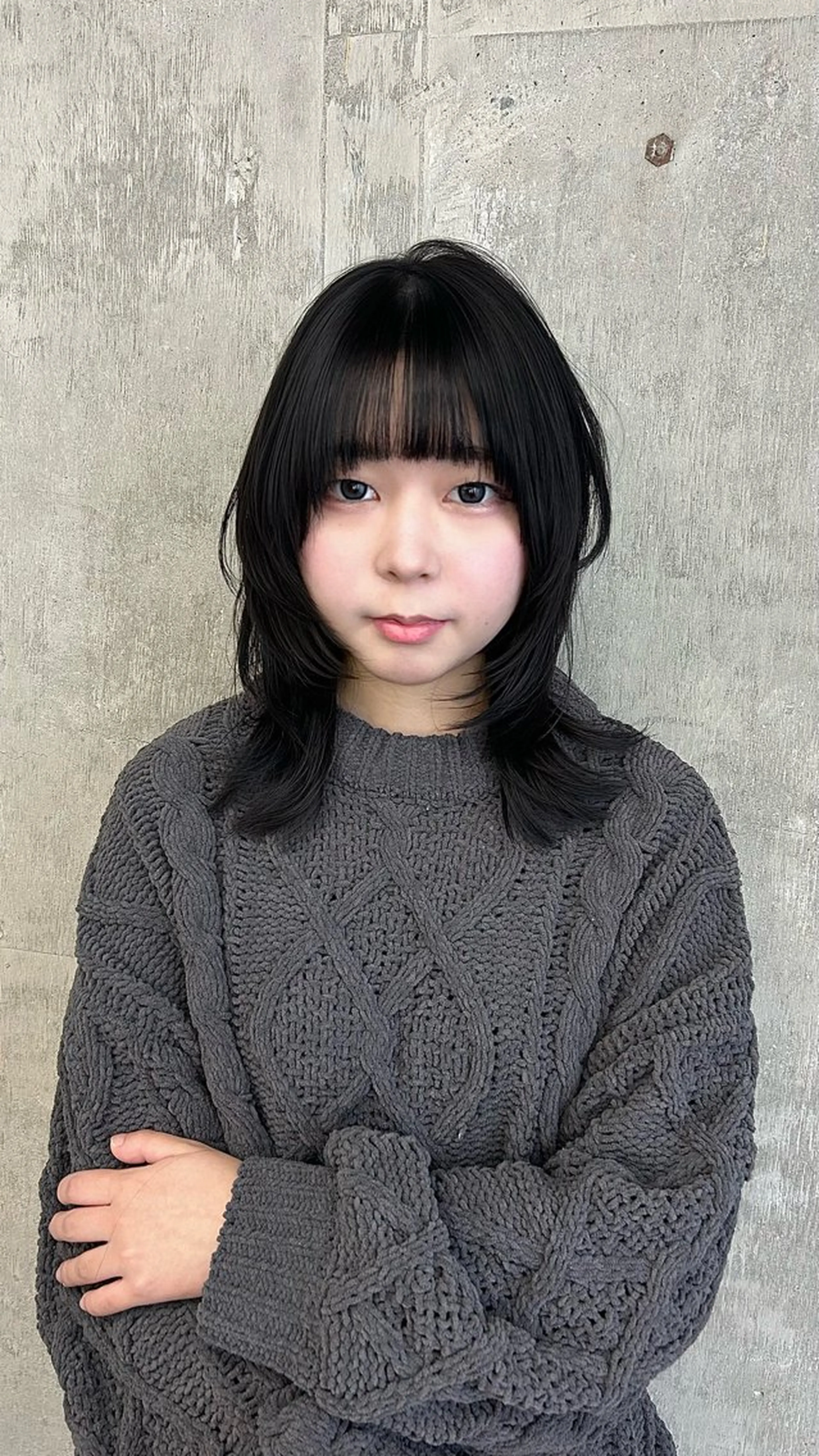 ミディアム レイヤーカット ウルフカット ウルフレイヤー カット トリートメント 髪質改善カラー🦋 レイヤー/ナカネのヘアスタイル