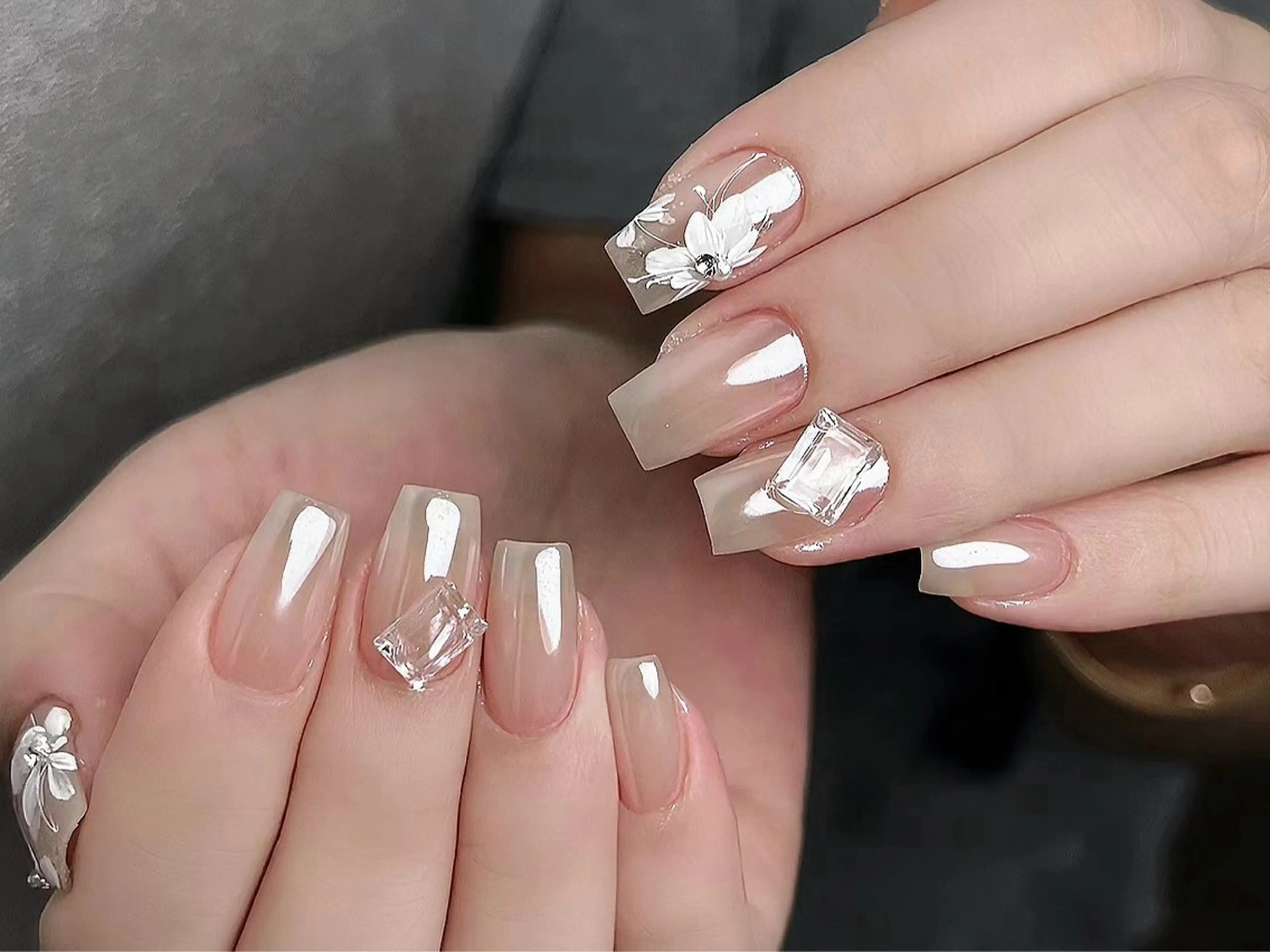 ネイル クリアネイル フットネイル フレンチネイル ジェルネイル 韓国ネイル ハンドネイル ハンドケア nail salon Feerieのネイルデザイン