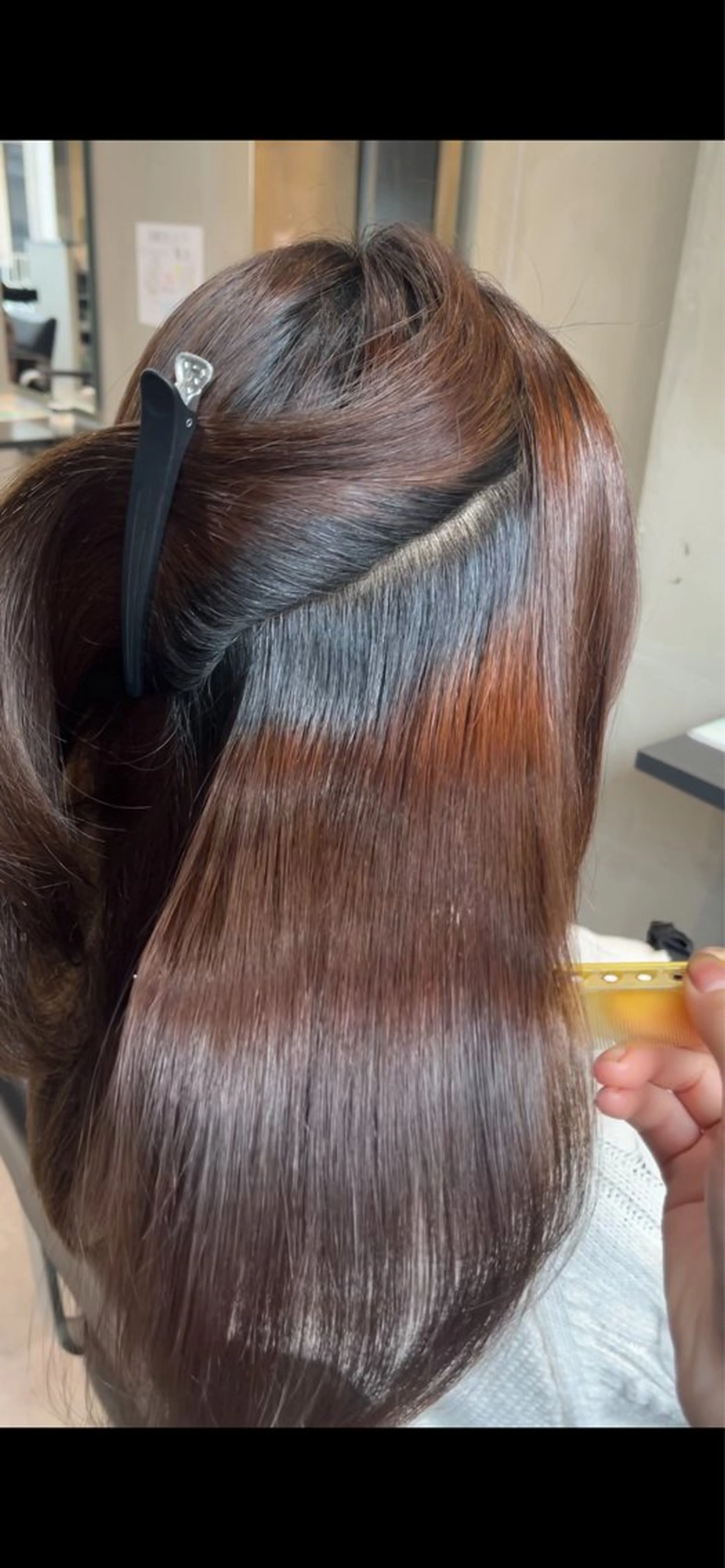 ロング パーマ ヘアアレンジ カット 縮毛矯正 トリートメント 似合わせ/透明感 カラー/豊中/かこのヘアスタイル