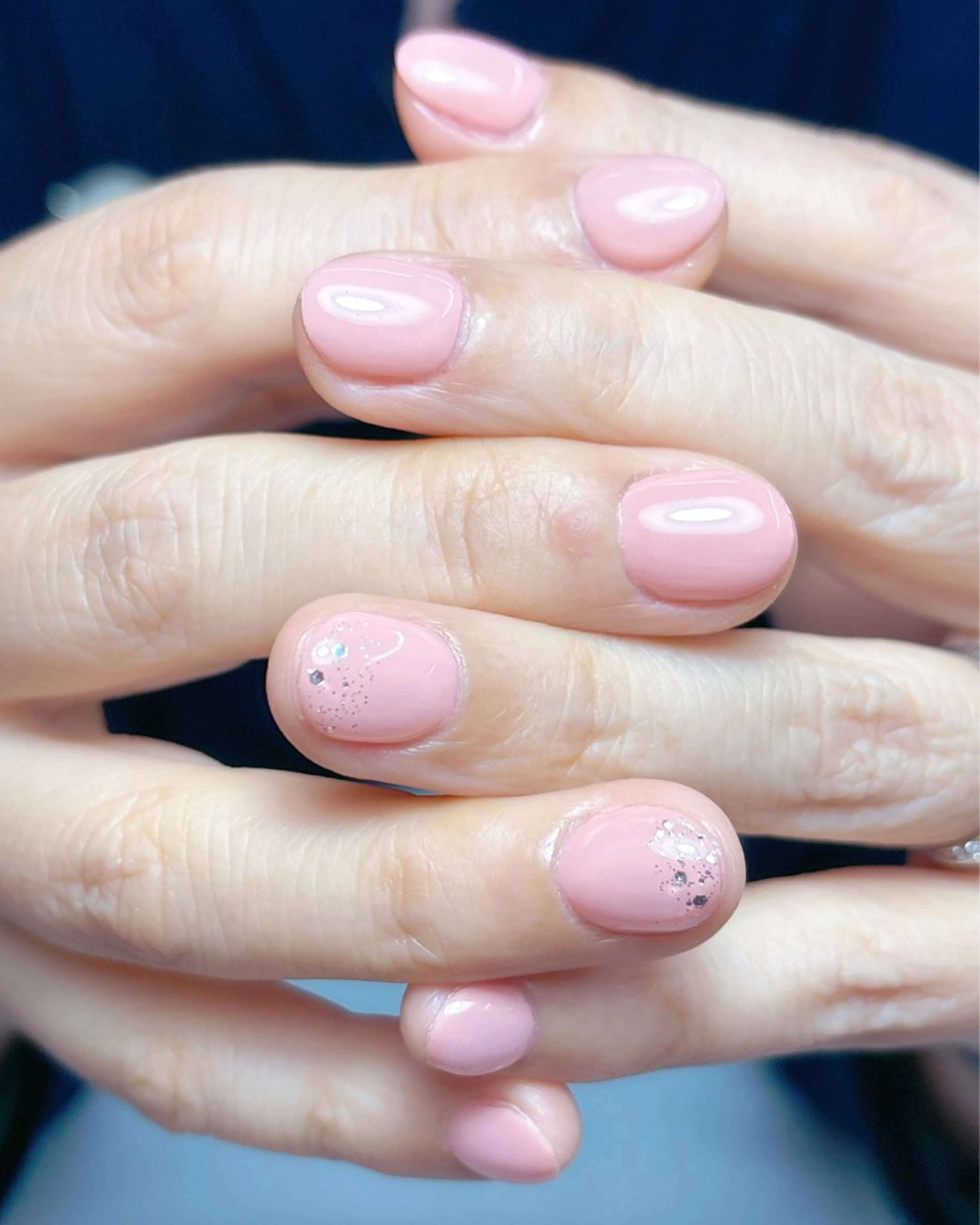 ネイル ラメ(グリッター) ワンカラーネイル 西荻窪ネイルサロン miaのネイルデザイン