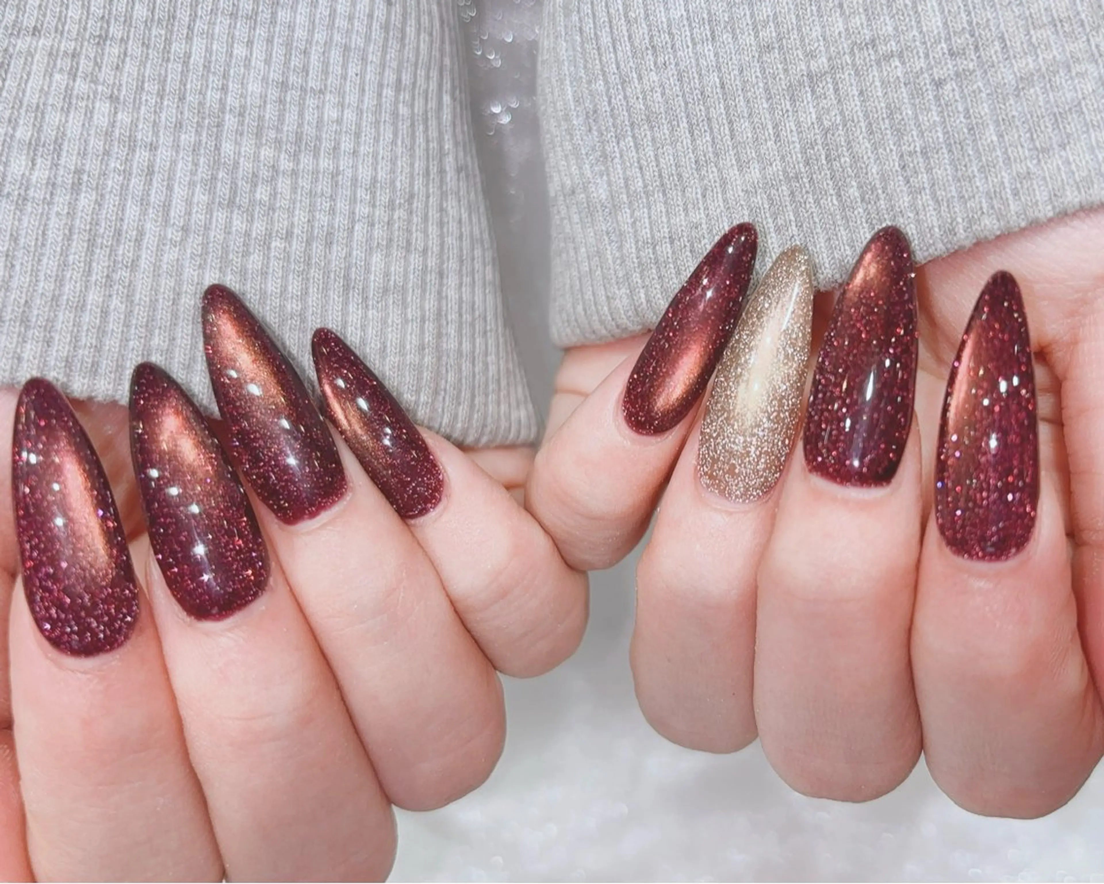 ネイル フラッシュネイル フラッシュマグ ワンカラーネイル ハンドネイル #arl 豊田店　小島あいののネイルデザイン