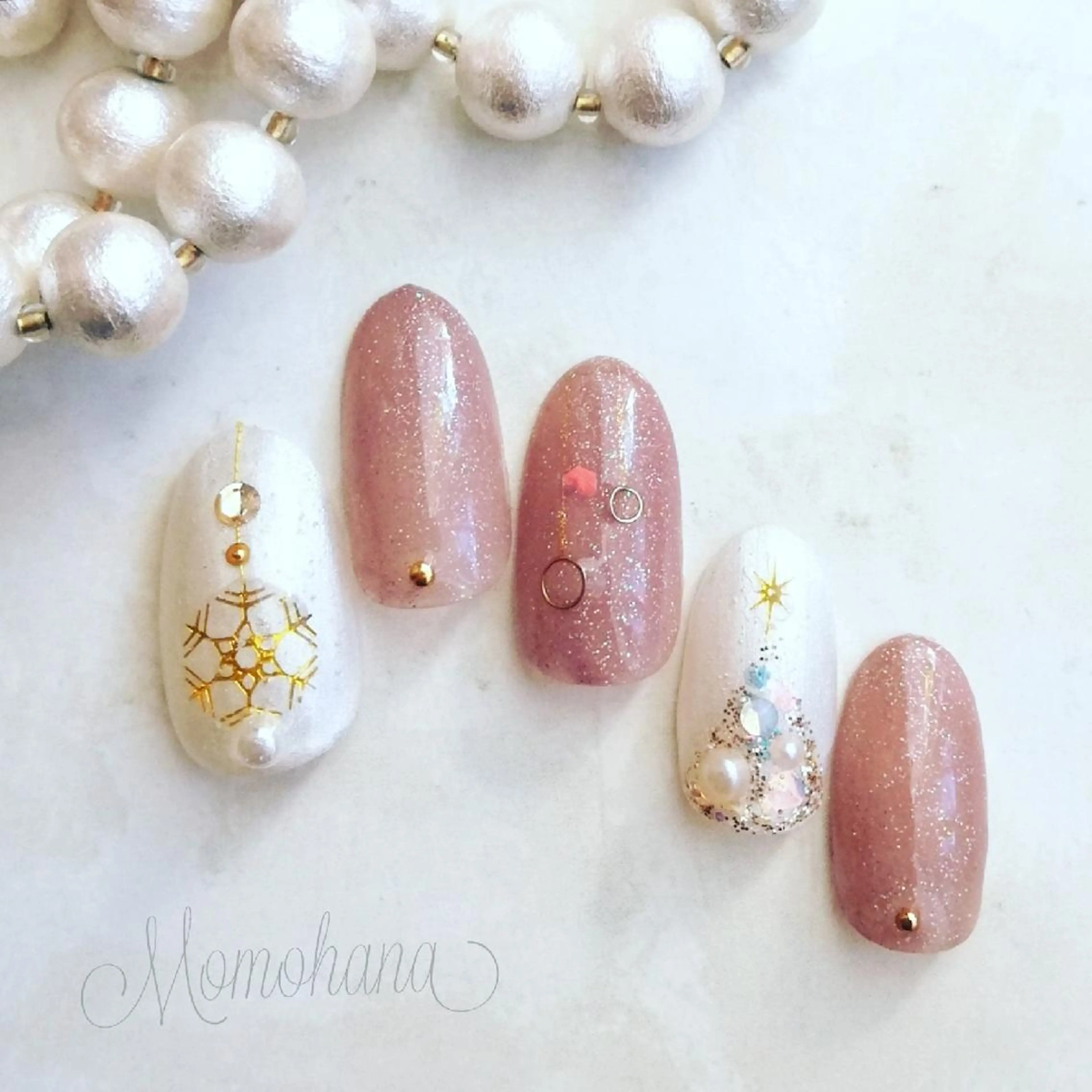 ネイル 冬ネイル クリスマス momohana  のネイルデザイン