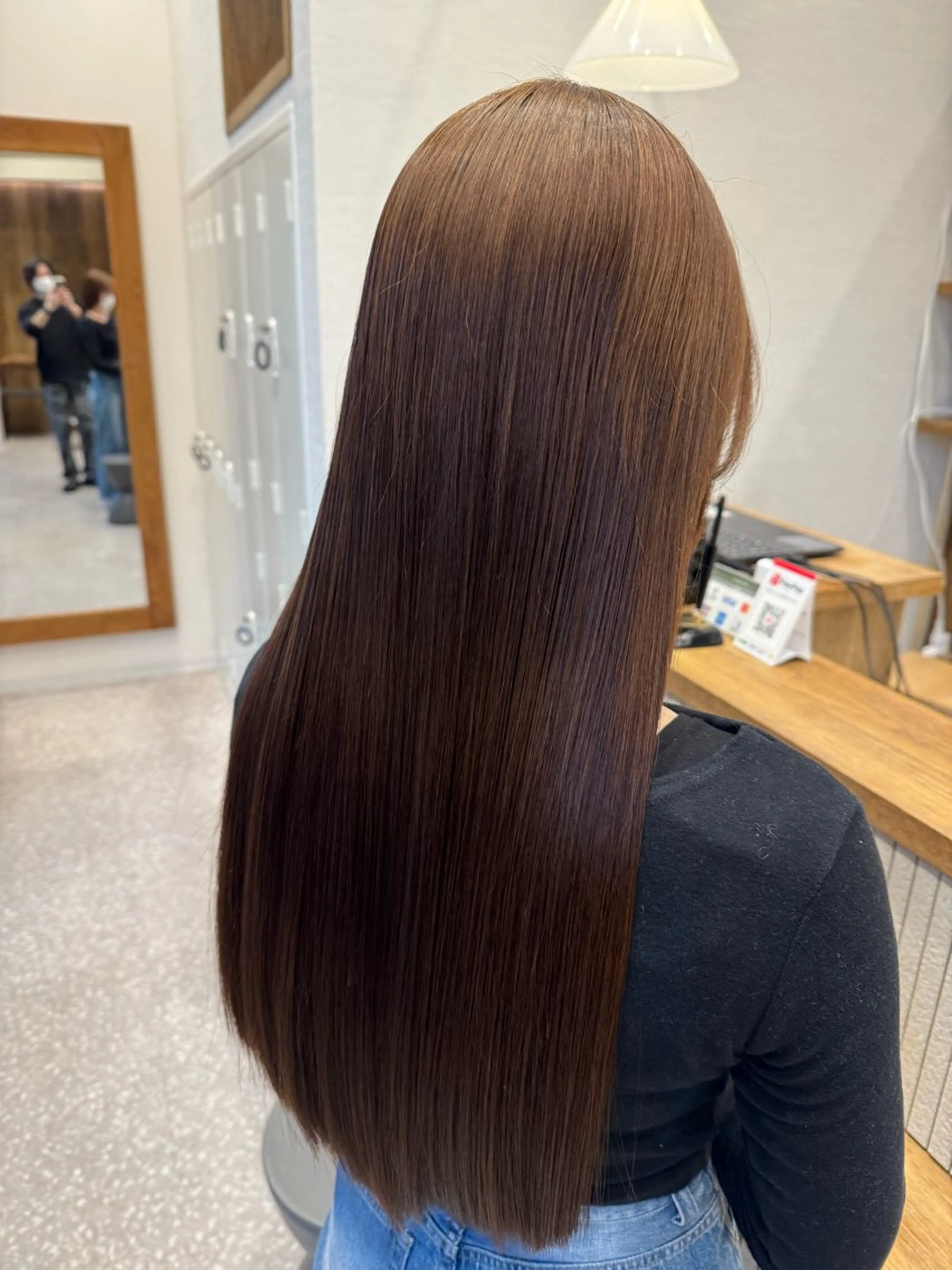 ロング カット 縮毛矯正 トリートメント 荒木 理緒のヘアスタイル