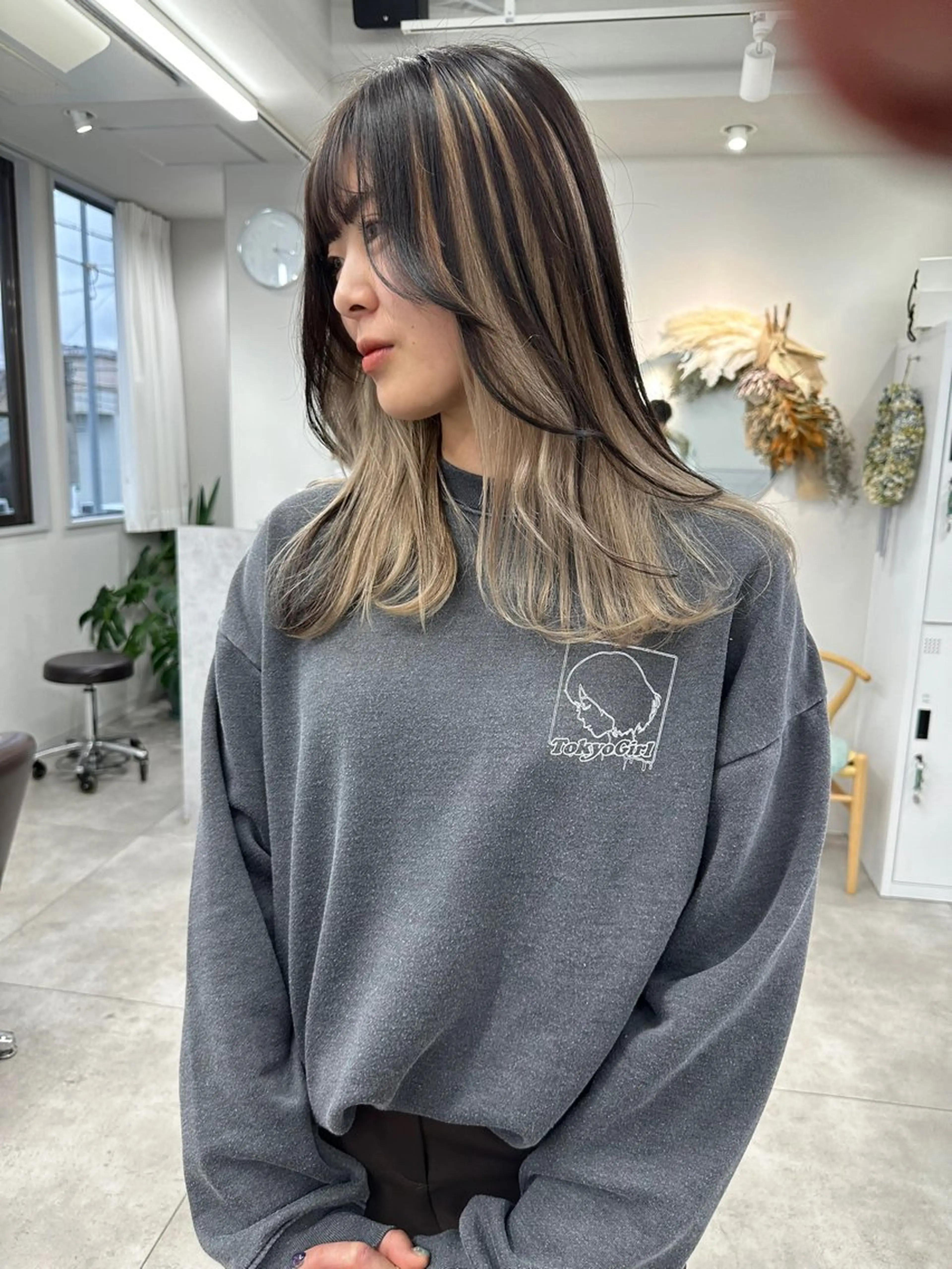 ミディアム ヘアカラー 💎艶カラー髪質改善 💎🐇uraraのヘアスタイル