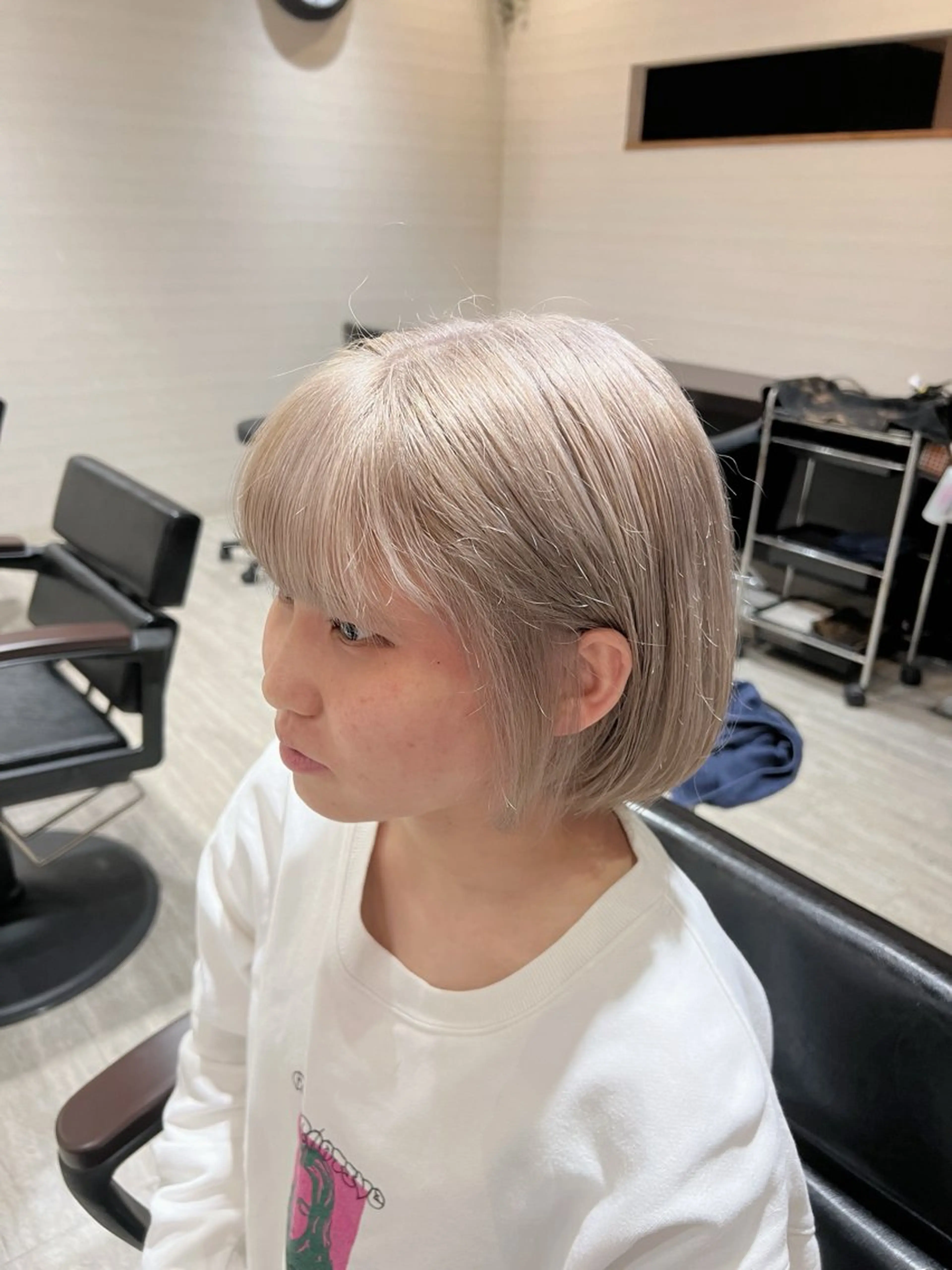 ミディアム カラー ヘアカラー ROZAgerme 落海一花🦋のヘアスタイル