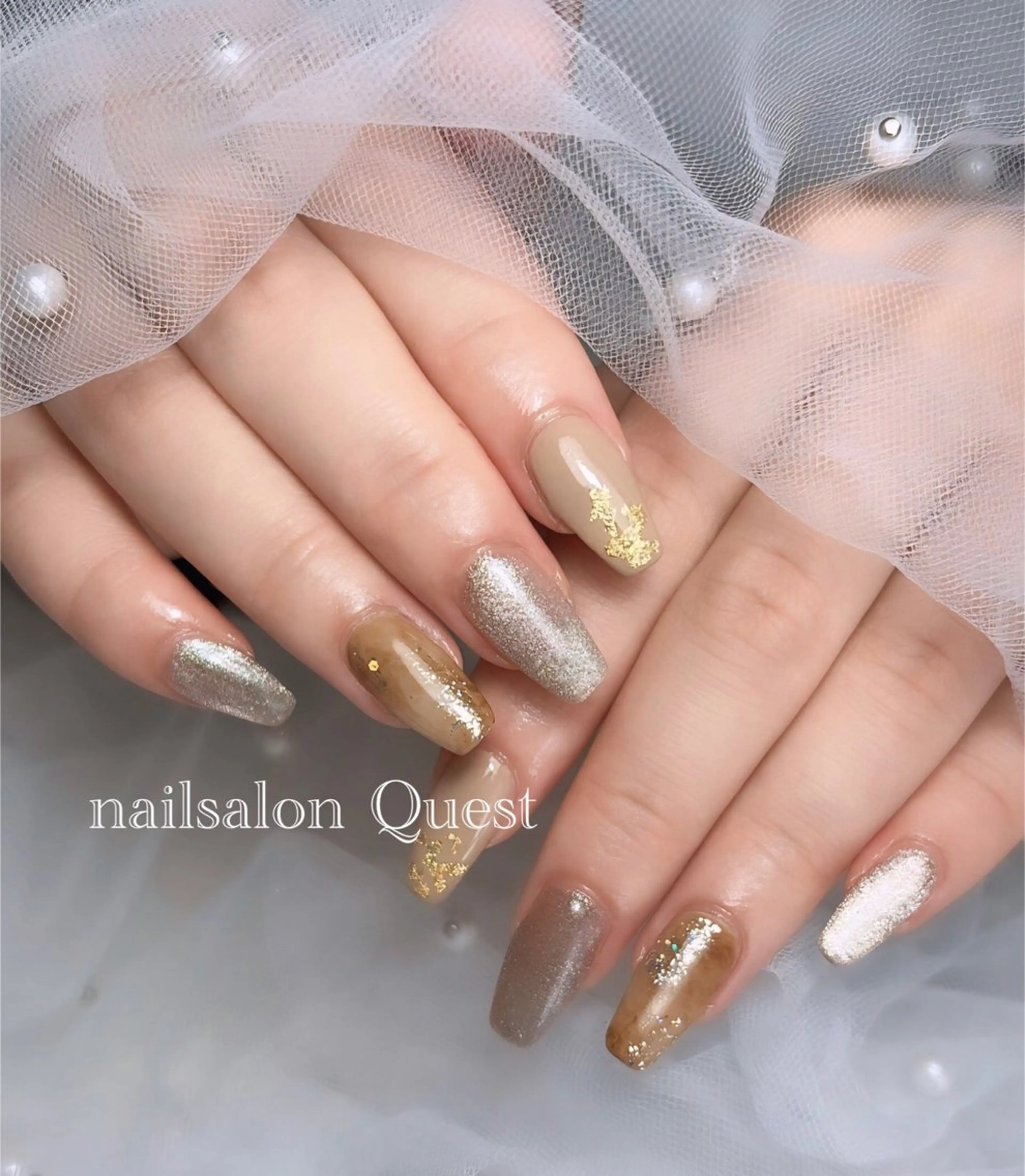 ネイル キラキラネイル マグネットネイル ニュアンスネイル nailsalon Questのネイルデザイン