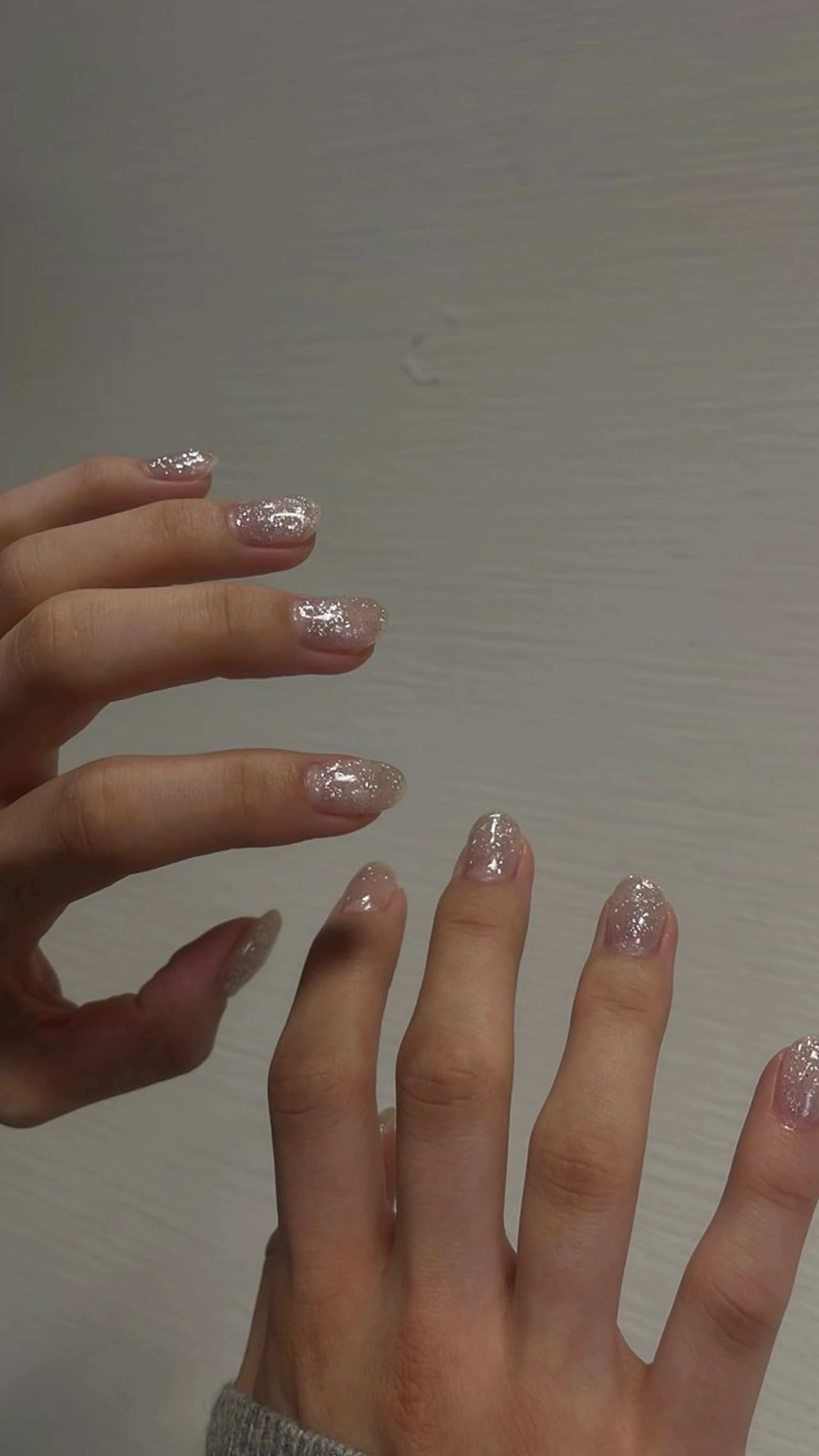 ネイル フラッシュネイル フレンチネイル ハート ラメ(グリッター) ラメグラデーション ハンドネイル SAKU nail 作島茜のネイルデザイン