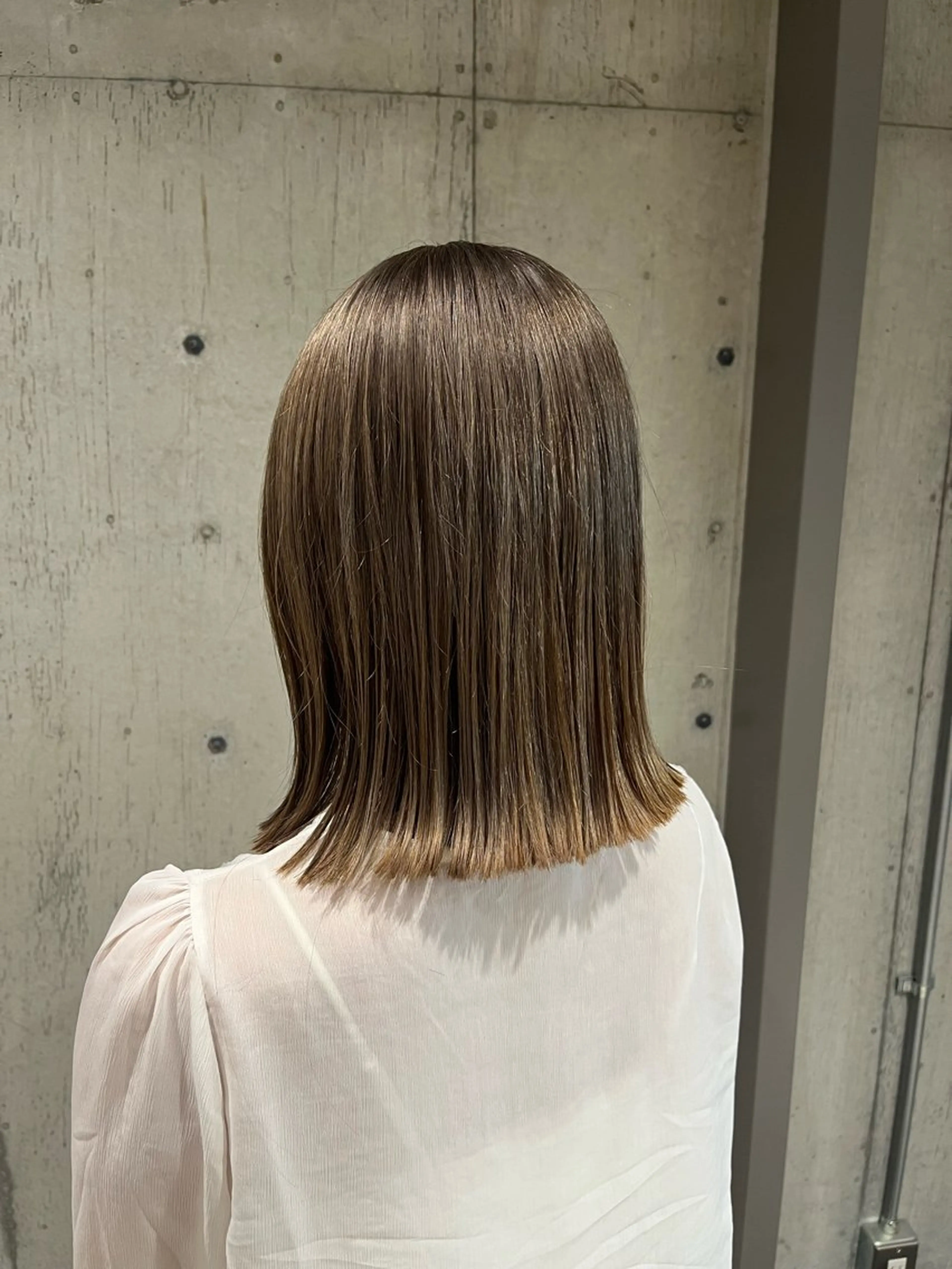 ミディアム カラー ヘアアレンジ ヘアカラー トリートメント ボブ×艶カラー 特化・リクト💥のヘアスタイル