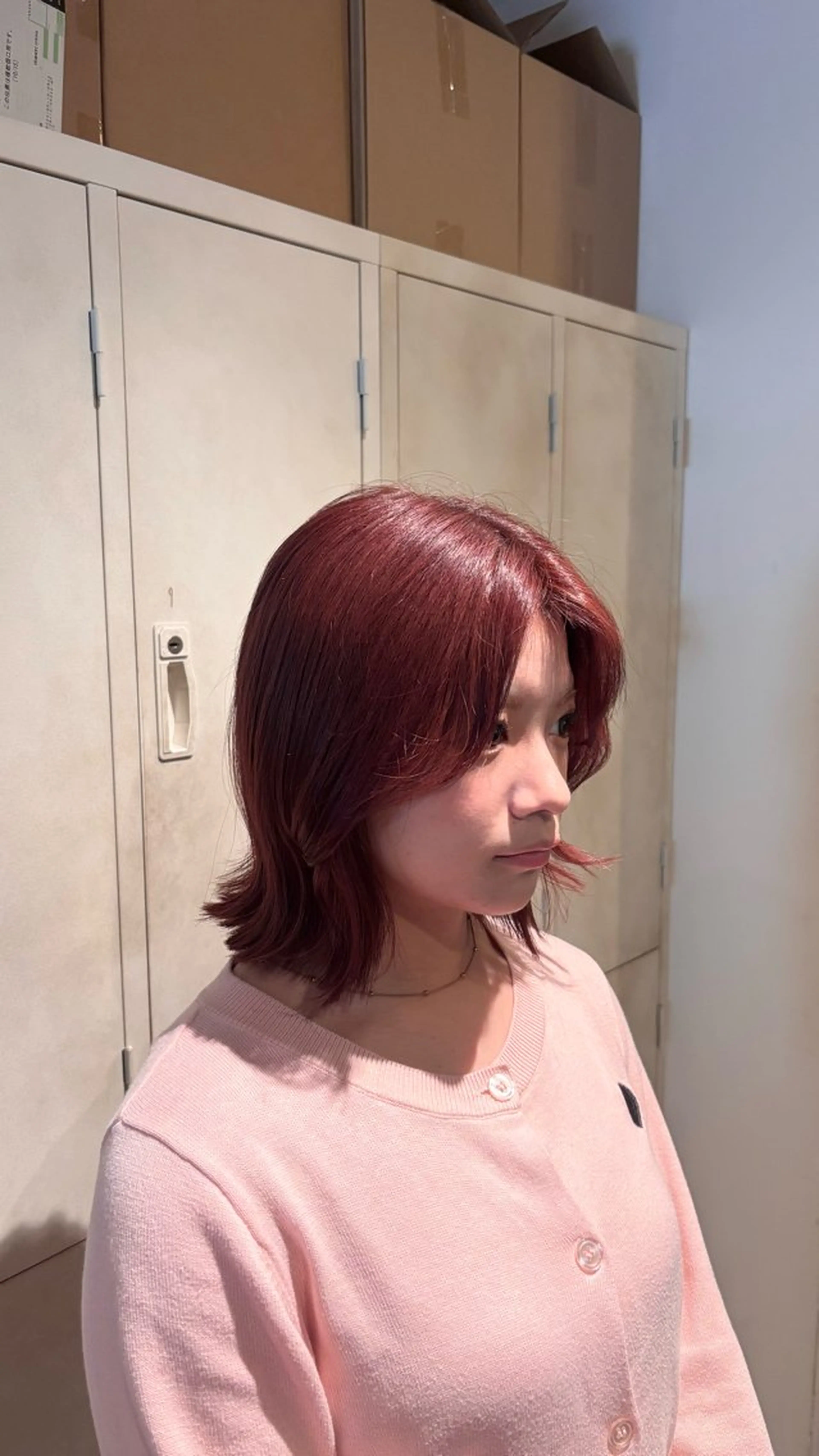 ミディアム カット ヘアカラー 艶カラー🫧/韓国 レイヤー/愛珠🎀のヘアスタイル