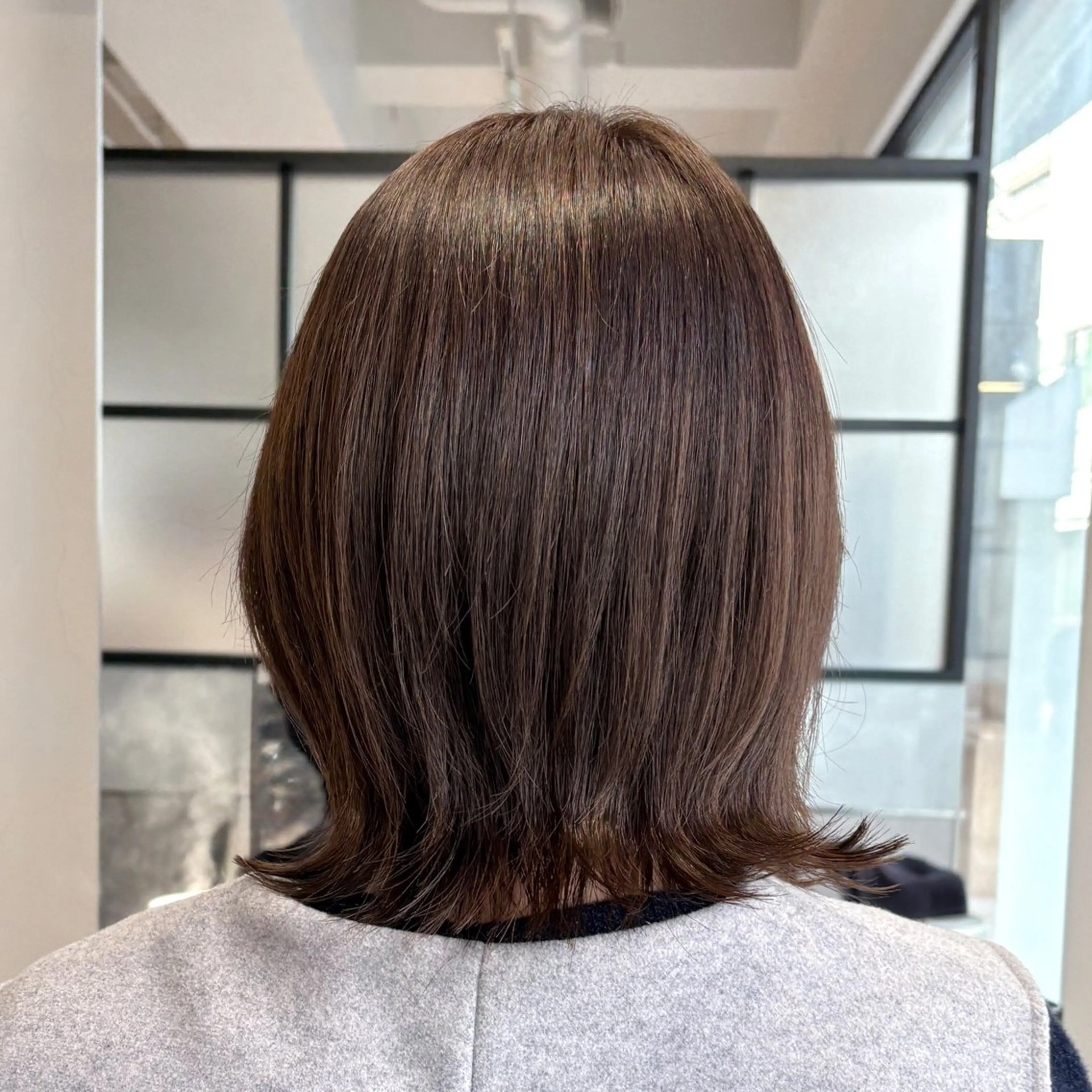 ミディアム カラー グレージュ ハイライトカラー ハイライト カット ヘアカラー トリートメント ヘッドスパ matka白髪ぼかし 大人ヘア/KEIKOのヘアスタイル