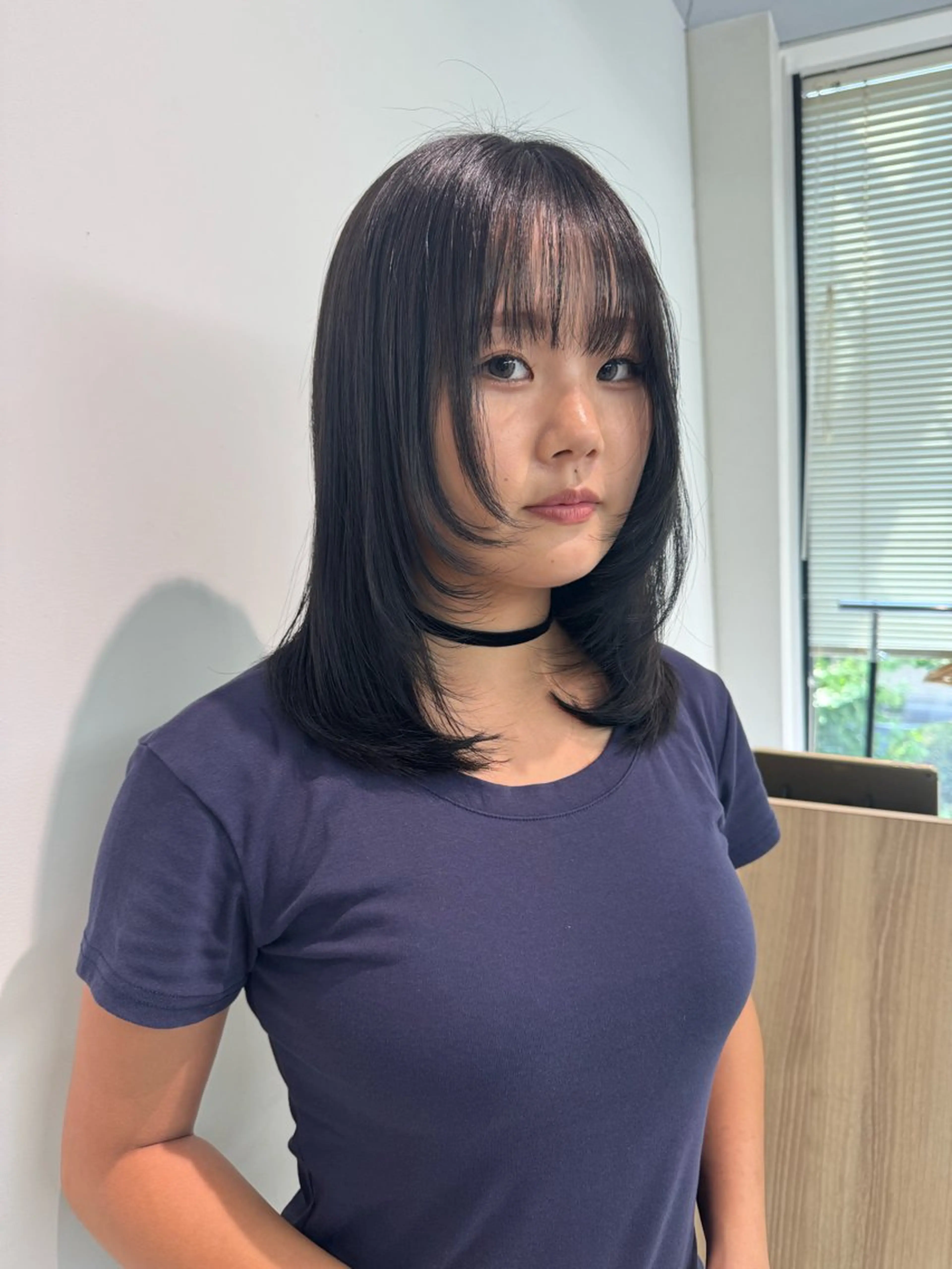 ミディアム カラー 顔まわりレイヤー レイヤーカット 顔周りレイヤー /kokoro🦮のヘアスタイル