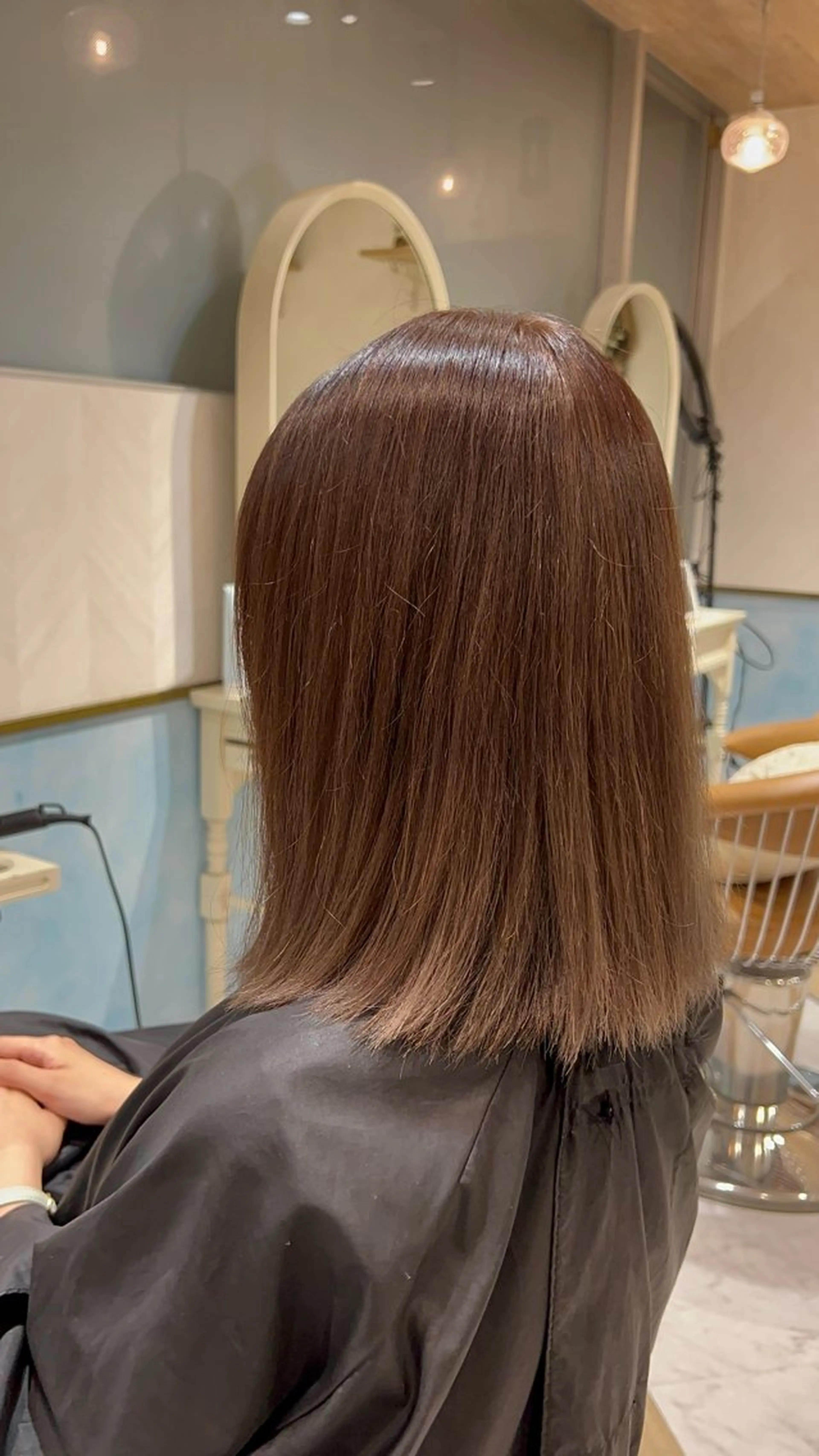 ミディアム ヘアカラー 色気レイヤースタイル 洒落色気ヘアマサトのヘアスタイル