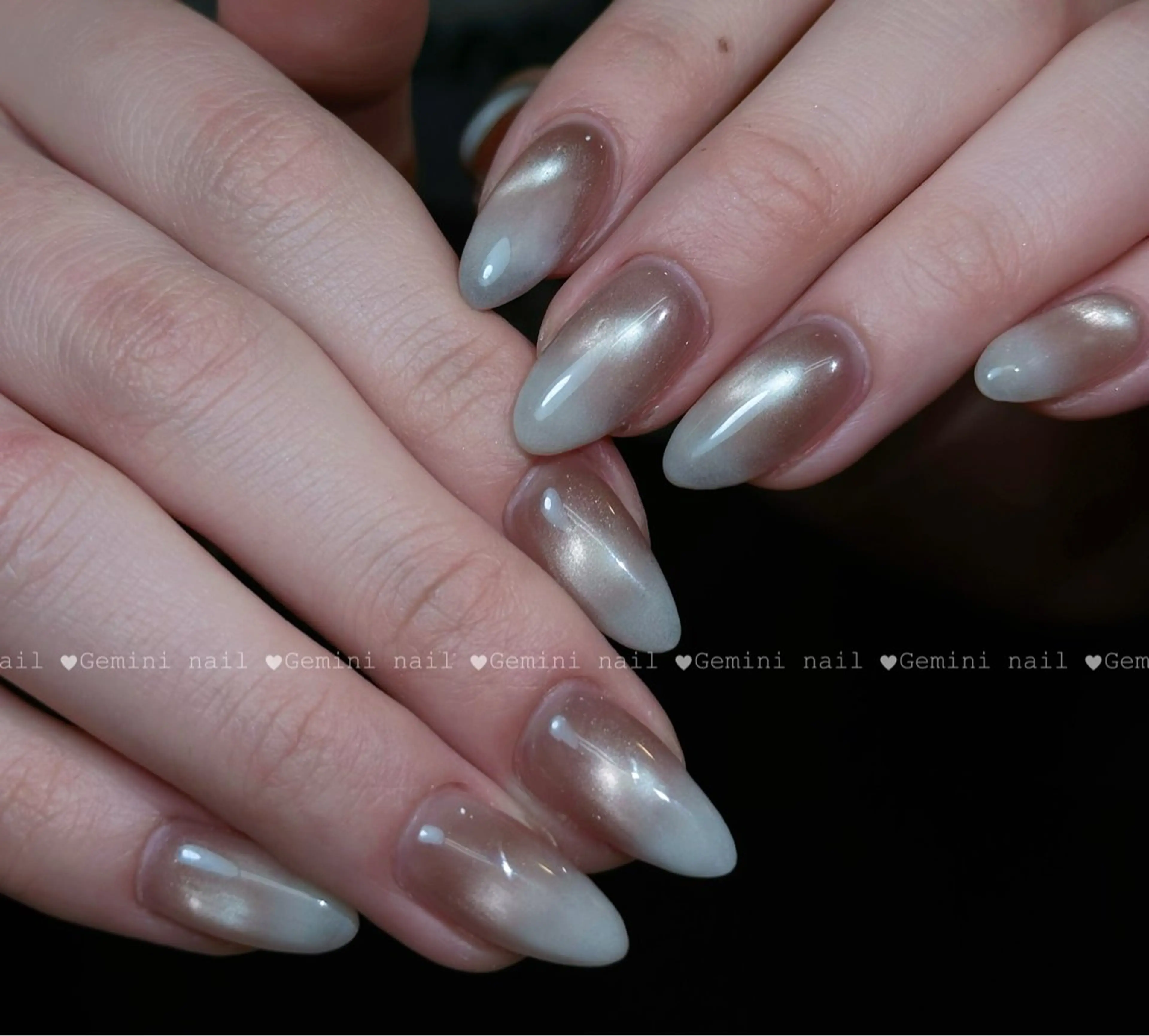 ネイル マグネットネイル ハンドネイル Gemini nailのネイルデザイン