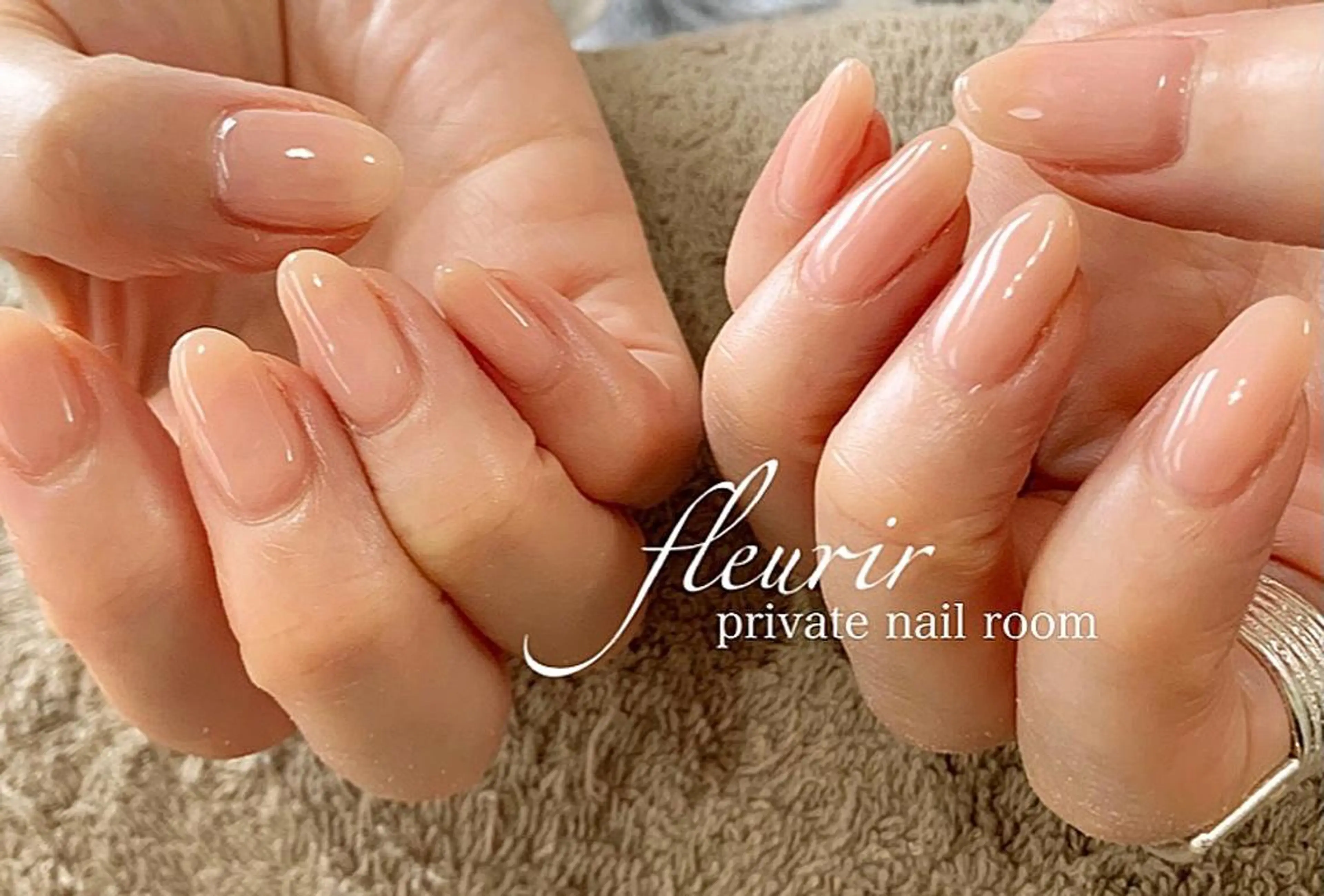 ネイル 長さ出し ジェルネイル ハードジェル ワンカラーネイル ピンク フルリール 【プライベートサロンのネイルデザイン